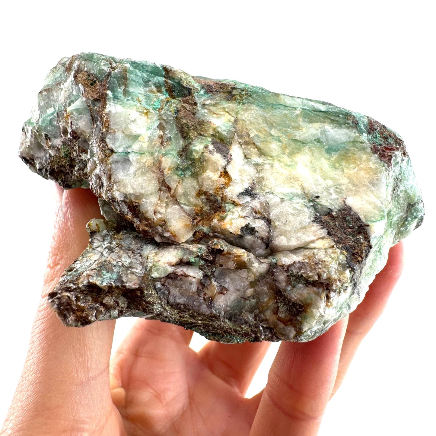Ajoite in Quartz (South Africa) | raw ajoite, raw crystals, mineral specimen, Ajoite quartz crystal