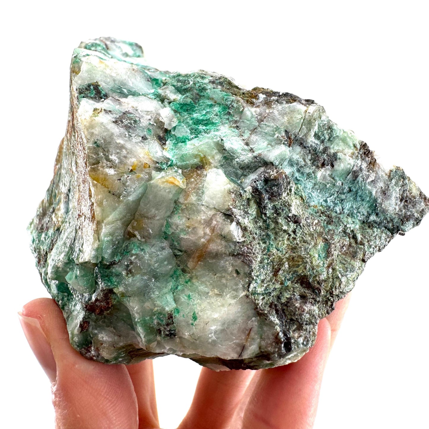 Ajoite in Quartz (South Africa) | raw ajoite, raw crystals, mineral specimen, Ajoite quartz crystal