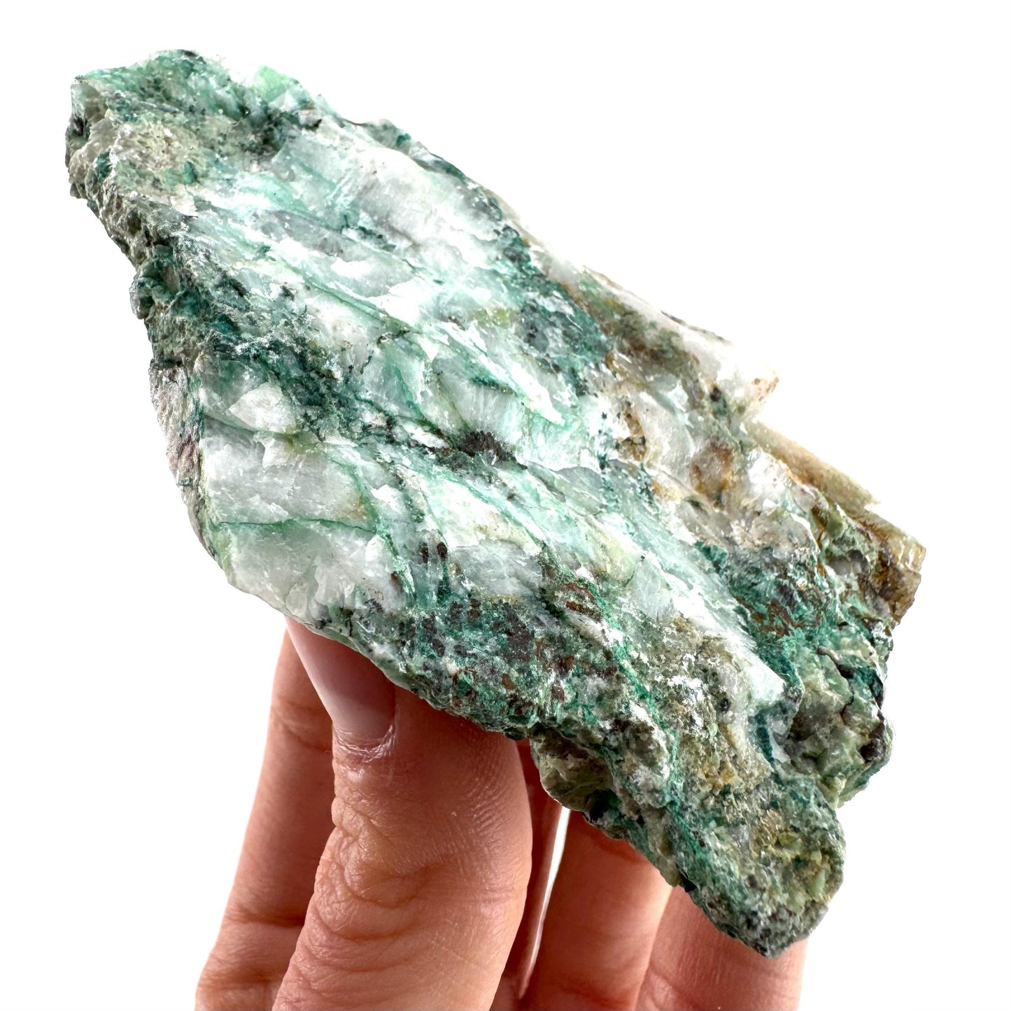 Ajoite in Quartz (South Africa) | raw ajoite, raw crystals, mineral specimen, Ajoite quartz crystal