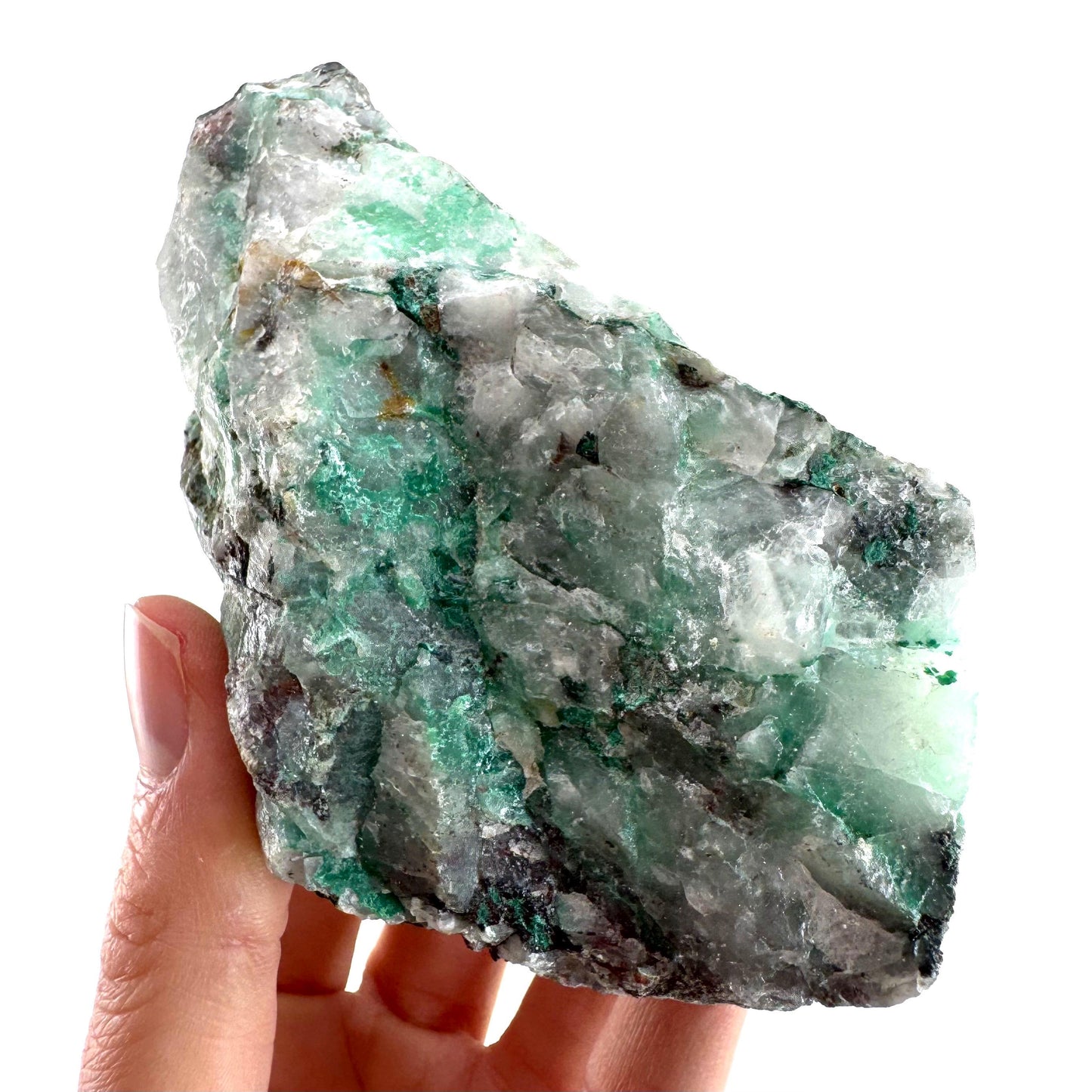 Ajoite in Quartz (South Africa) | raw ajoite, raw crystals, mineral specimen, Ajoite quartz crystal