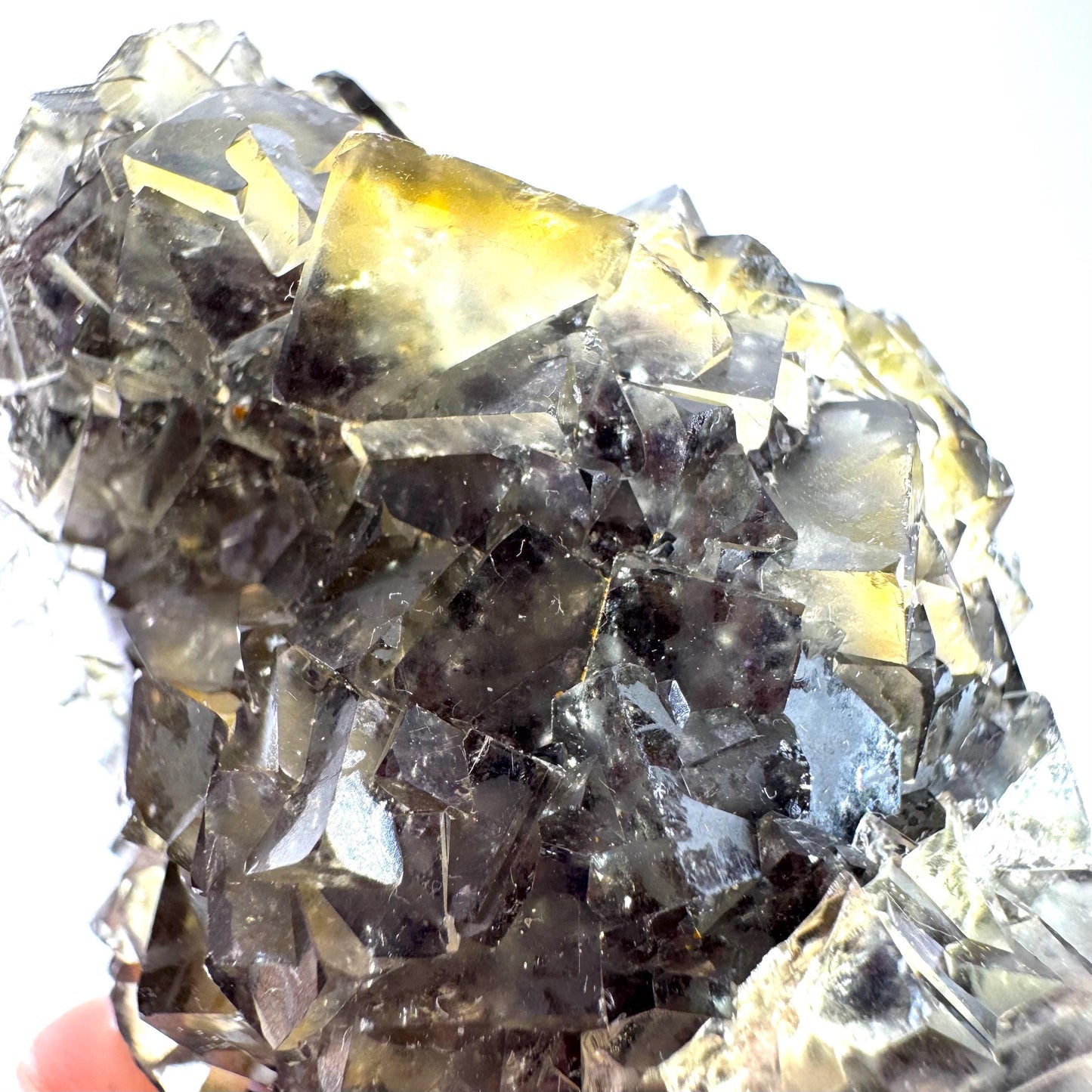 Okorusu Fluorite (Namibia) | “Honey Pocket” fluorite cluster, yellow fluorite crystal, mineral specimen