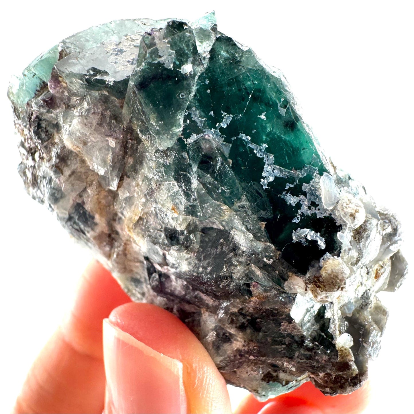 Okorusu Fluorite (Namibia) | green-blue fluorite cluster, raw fluorite crystal, mineral specimen