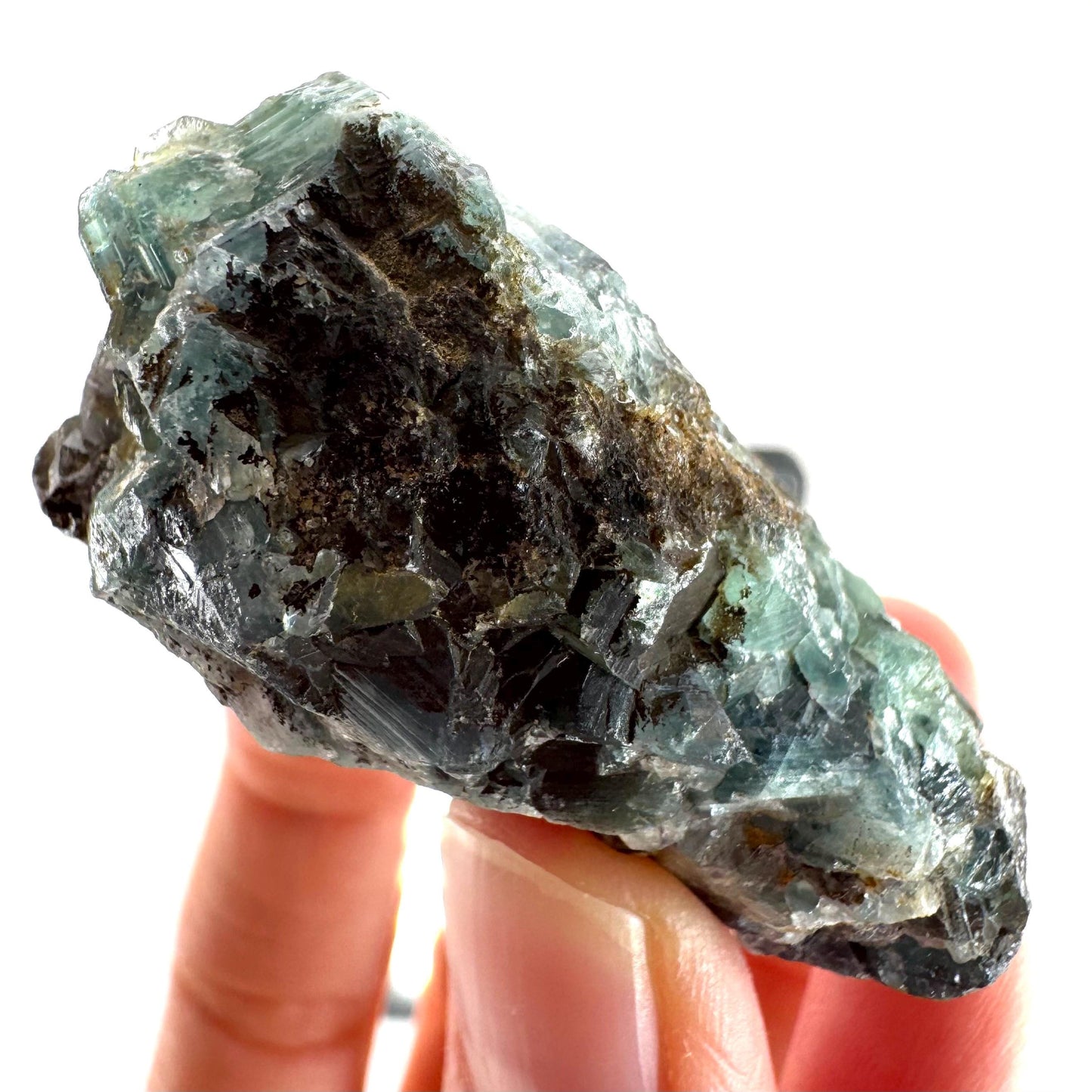 Okorusu Fluorite (Namibia) | green-blue fluorite cluster, raw fluorite crystal, mineral specimen