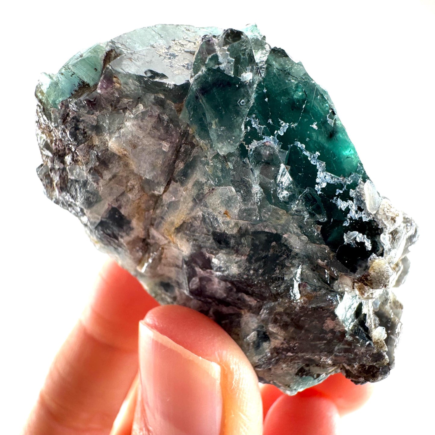 Okorusu Fluorite (Namibia) | green-blue fluorite cluster, raw fluorite crystal, mineral specimen