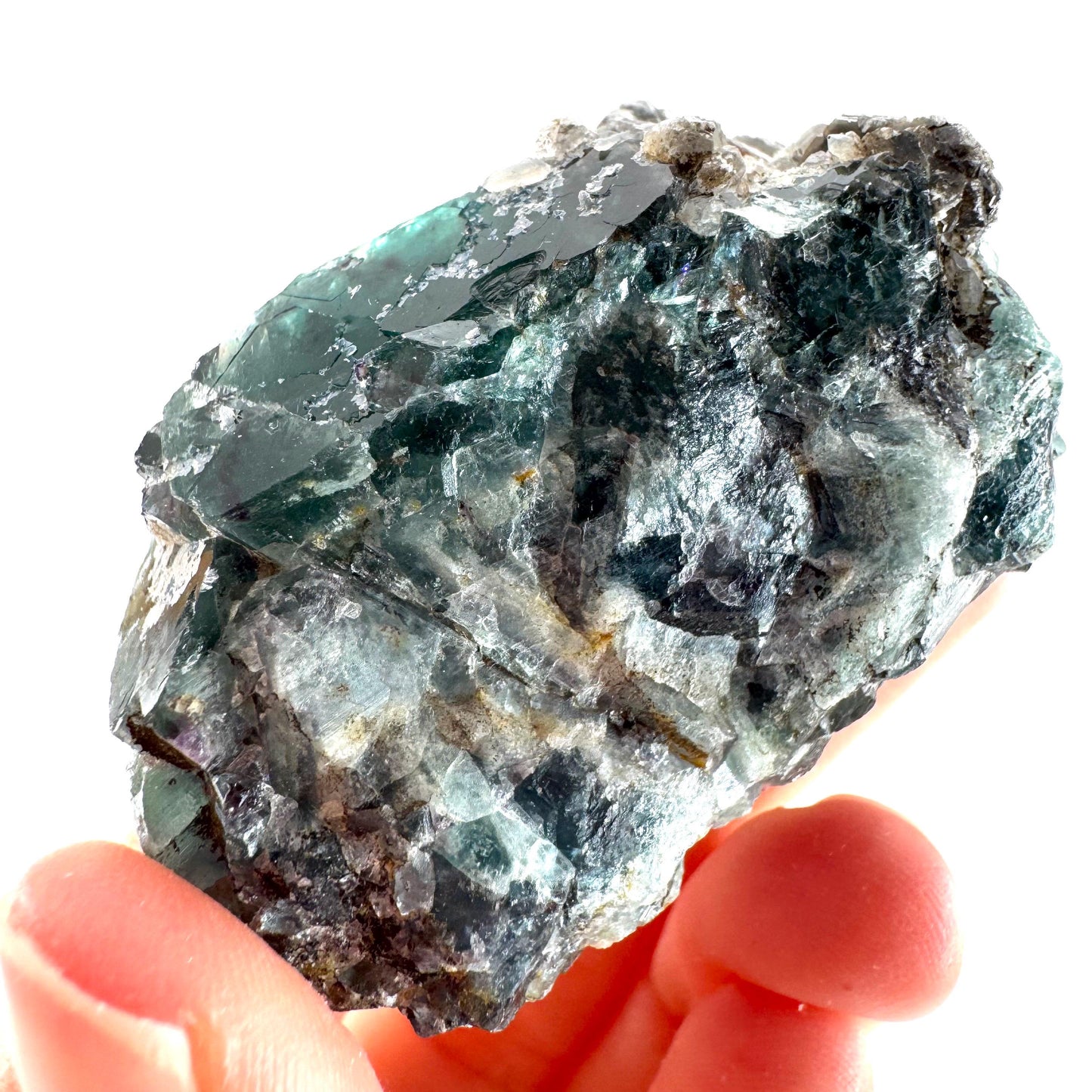 Okorusu Fluorite (Namibia) | green-blue fluorite cluster, raw fluorite crystal, mineral specimen
