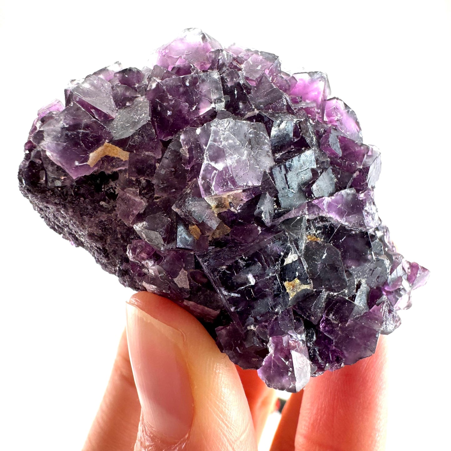 Okorusu Fluorite (Namibia) | purple fluorite cluster, raw fluorite crystal, mineral specimen