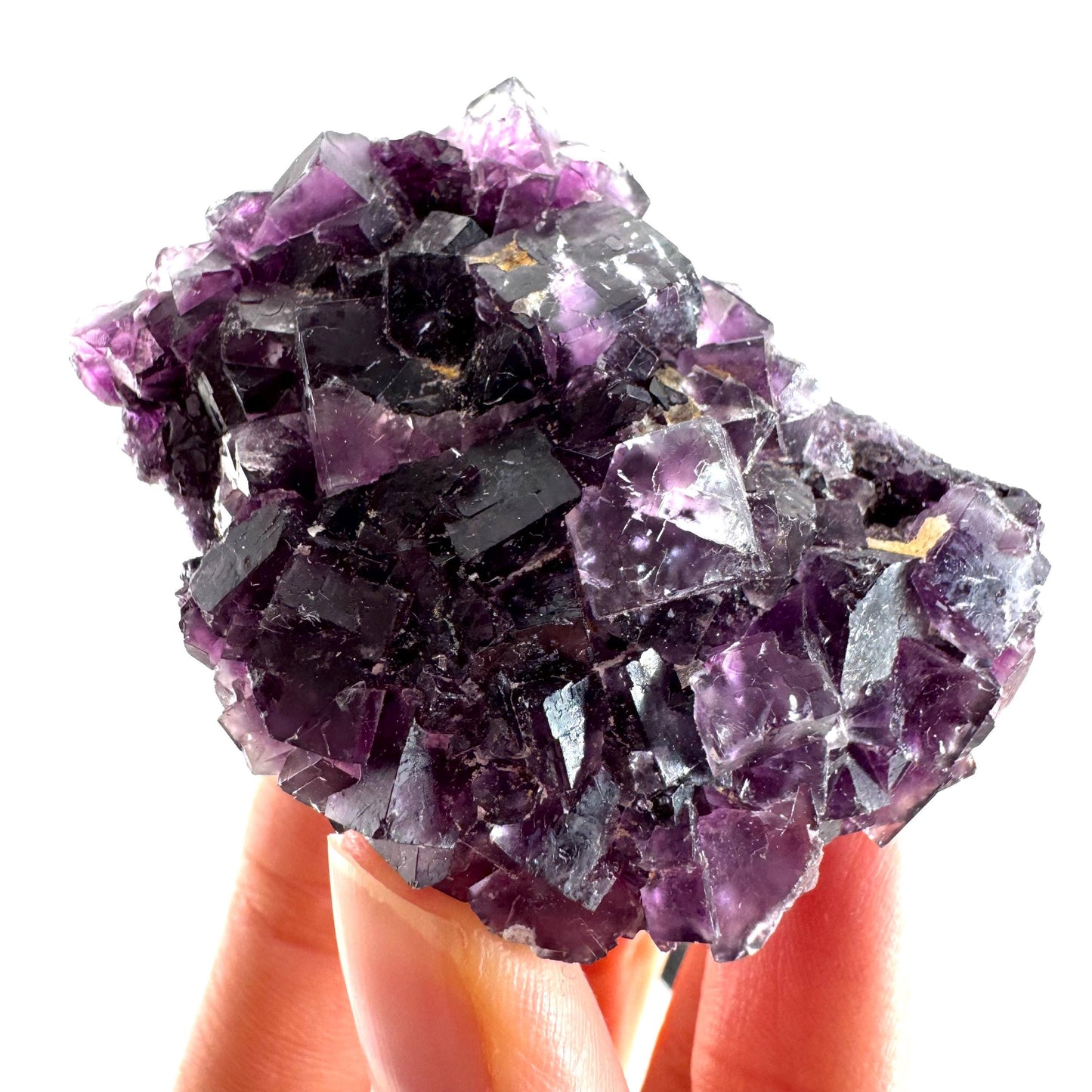 Okorusu Fluorite (Namibia) | purple fluorite cluster, raw fluorite crystal, mineral specimen
