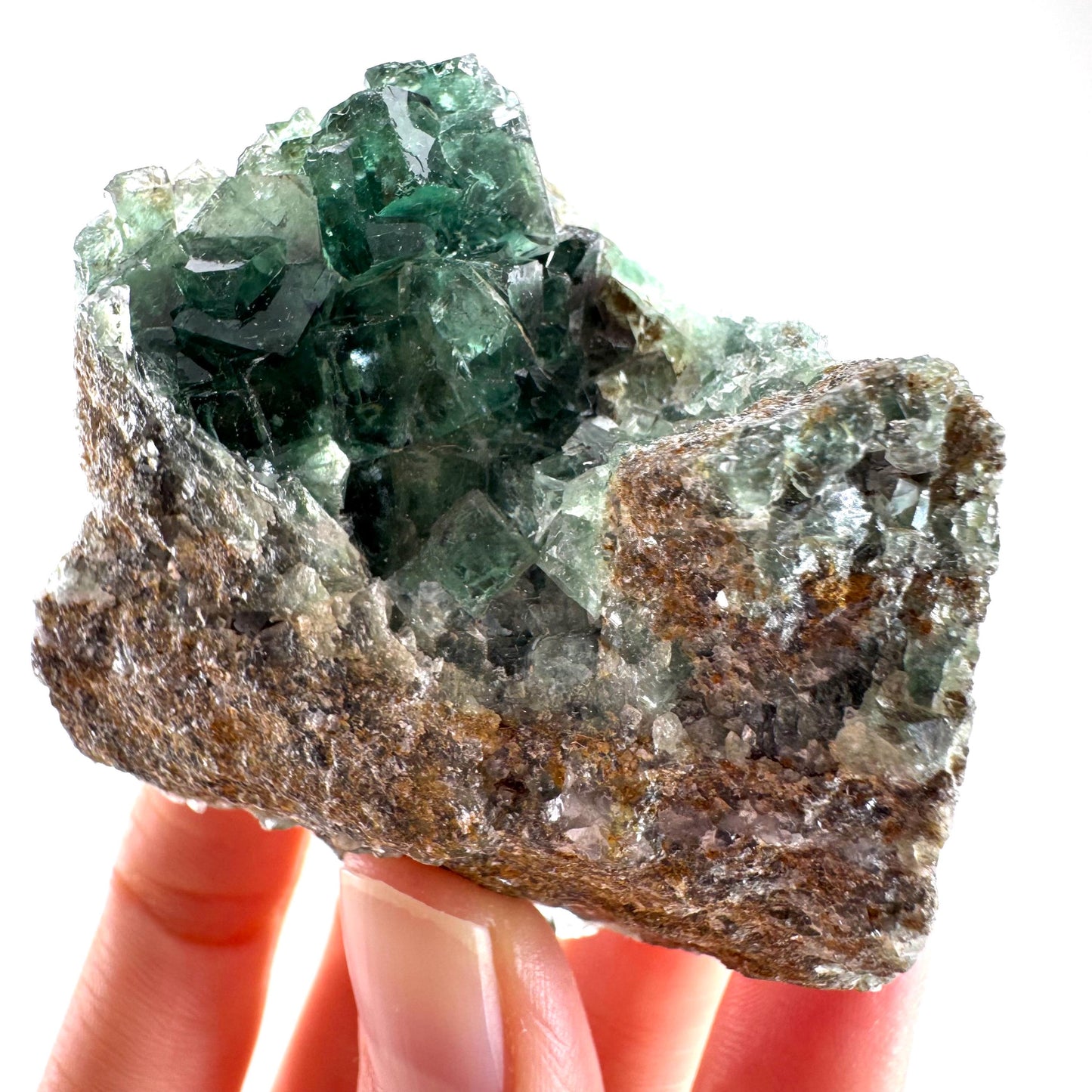 Okorusu Fluorite (Namibia) | green fluorite cluster, raw fluorite crystal, mineral specimen