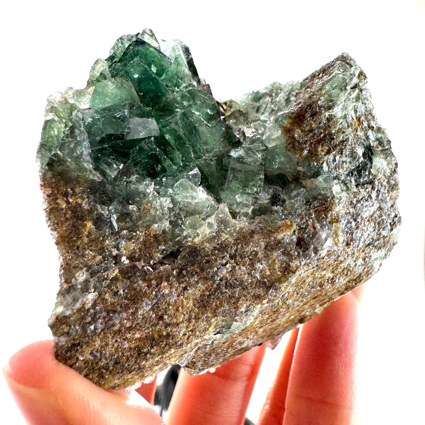 Okorusu Fluorite (Namibia) | green fluorite cluster, raw fluorite crystal, mineral specimen