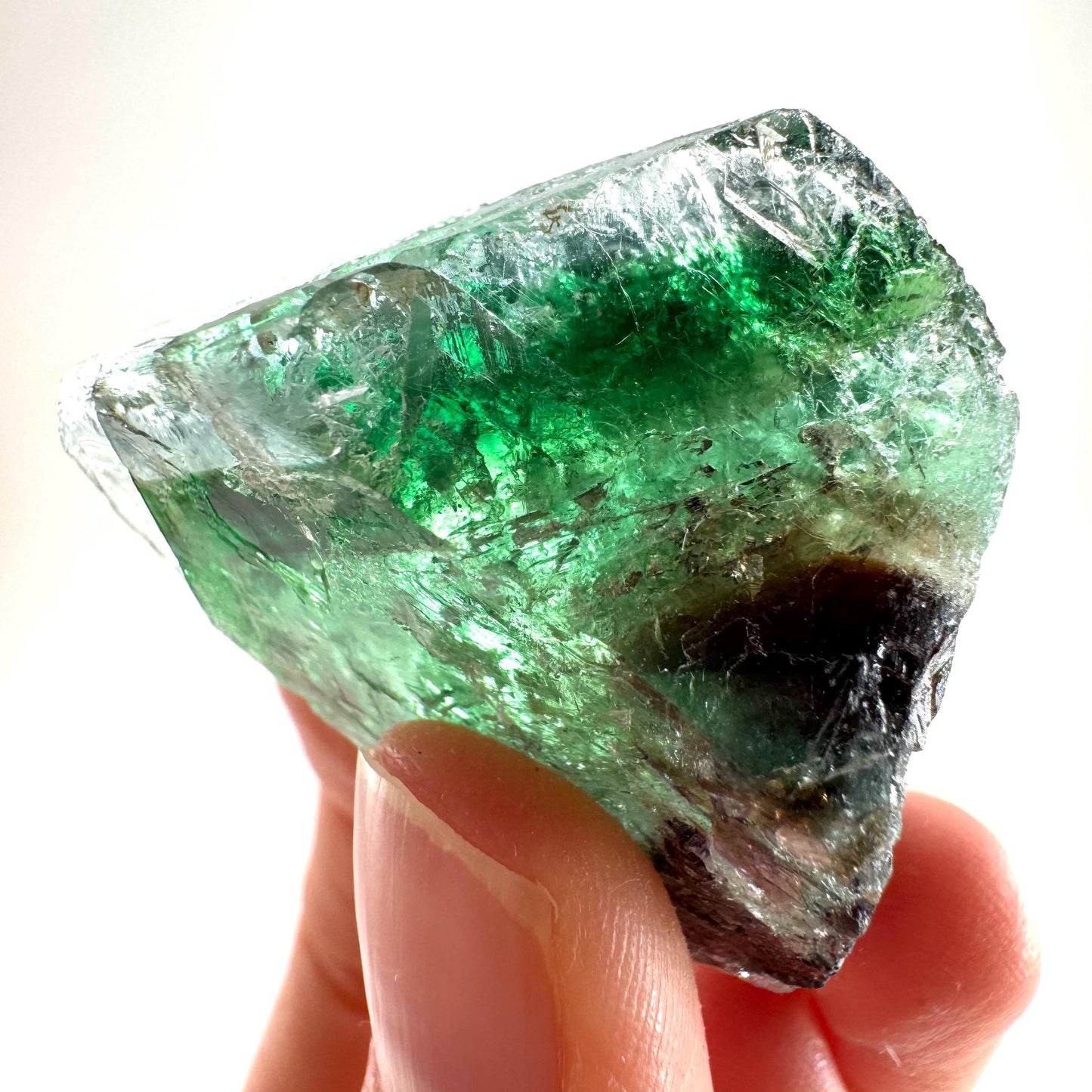 Okorusu Fluorite (Namibia) | green fluorite cluster, raw fluorite crystal, mineral specimen