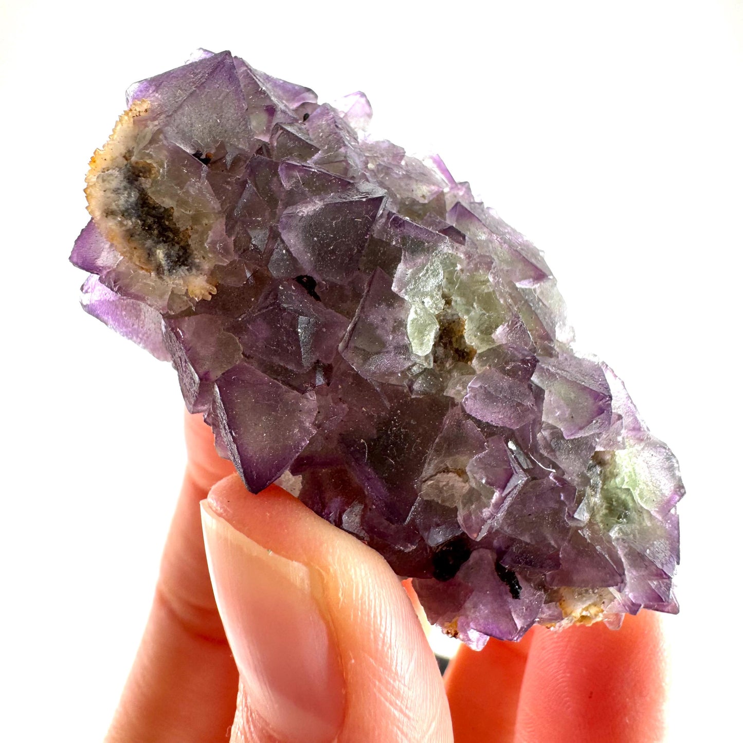 Okorusu Fluorite (Namibia) | purple fluorite cluster, raw fluorite crystal, mineral specimen