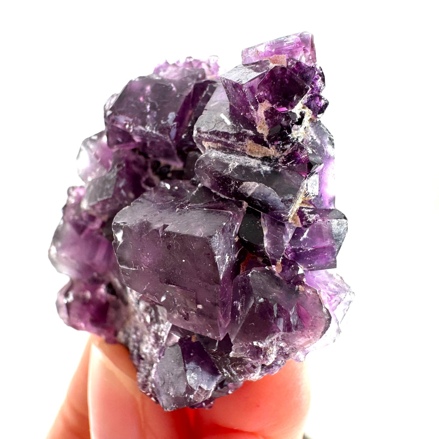 Okorusu Fluorite (Namibia) | purple fluorite cluster, raw fluorite crystal, mineral specimen
