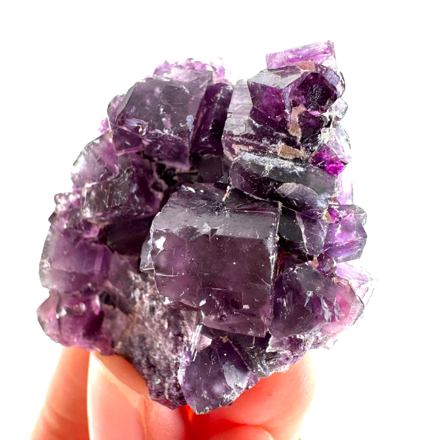 Okorusu Fluorite (Namibia) | purple fluorite cluster, raw fluorite crystal, mineral specimen