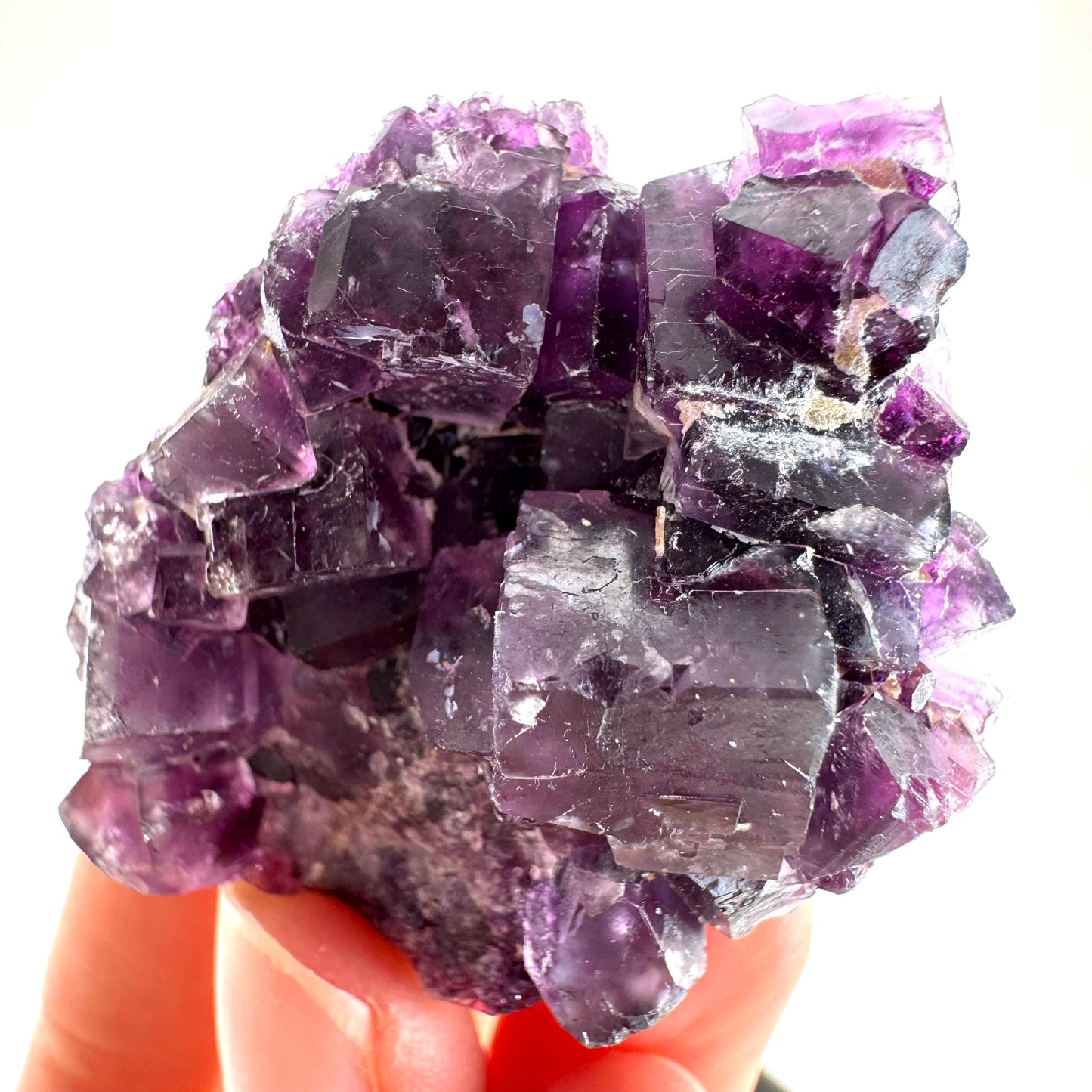 Okorusu Fluorite (Namibia) | purple fluorite cluster, raw fluorite crystal, mineral specimen