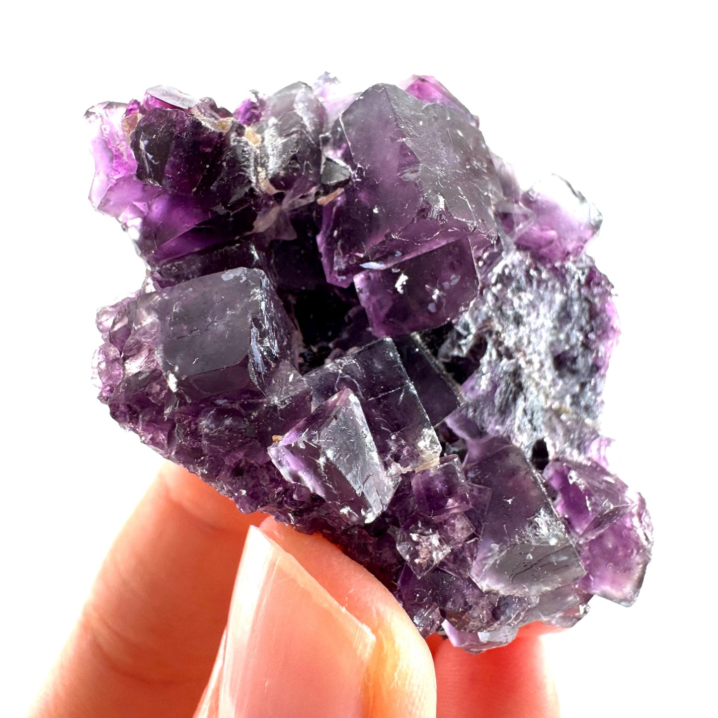 Okorusu Fluorite (Namibia) | purple fluorite cluster, raw fluorite crystal, mineral specimen