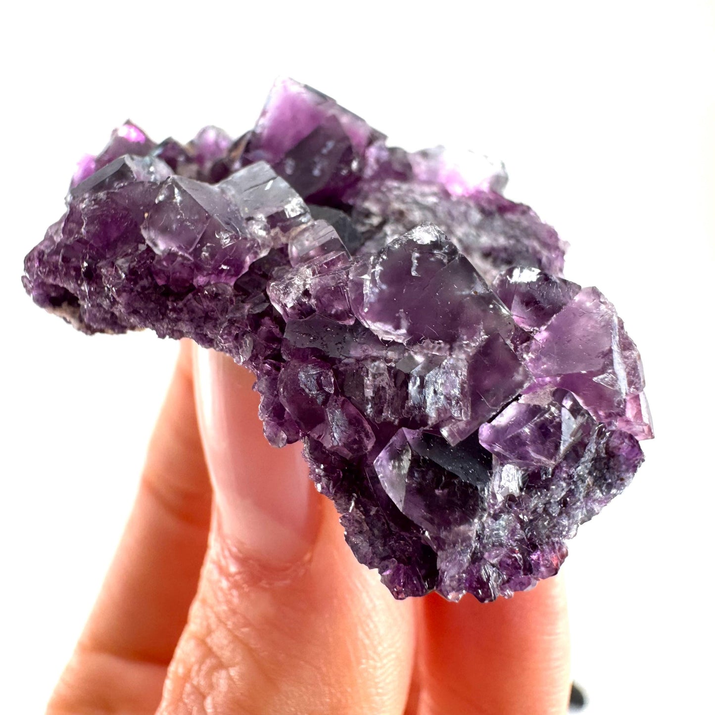 Okorusu Fluorite (Namibia) | purple fluorite cluster, raw fluorite crystal, mineral specimen