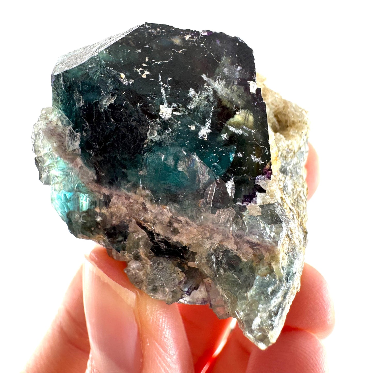 Okorusu Fluorite (Namibia) | green-blue fluorite cluster, raw fluorite crystal, mineral specimen