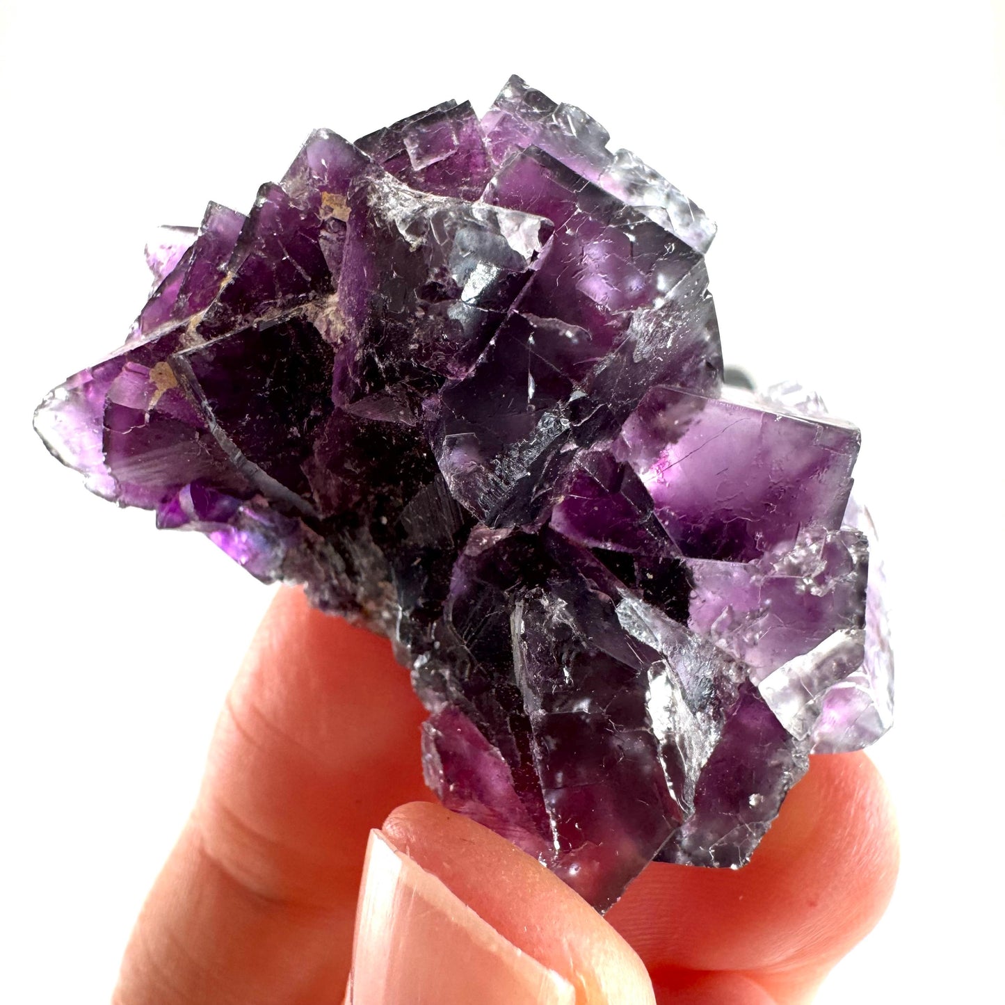 Okorusu Fluorite (Namibia) | purple fluorite cluster, raw fluorite crystal, mineral specimen