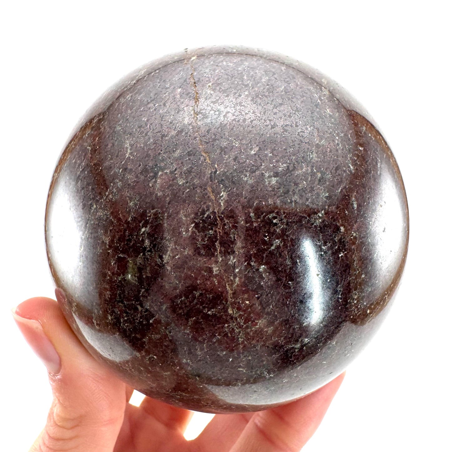 XL Garnet Sphere | red garnet, crystal ball, crystal orb, root chakra, polished garnet