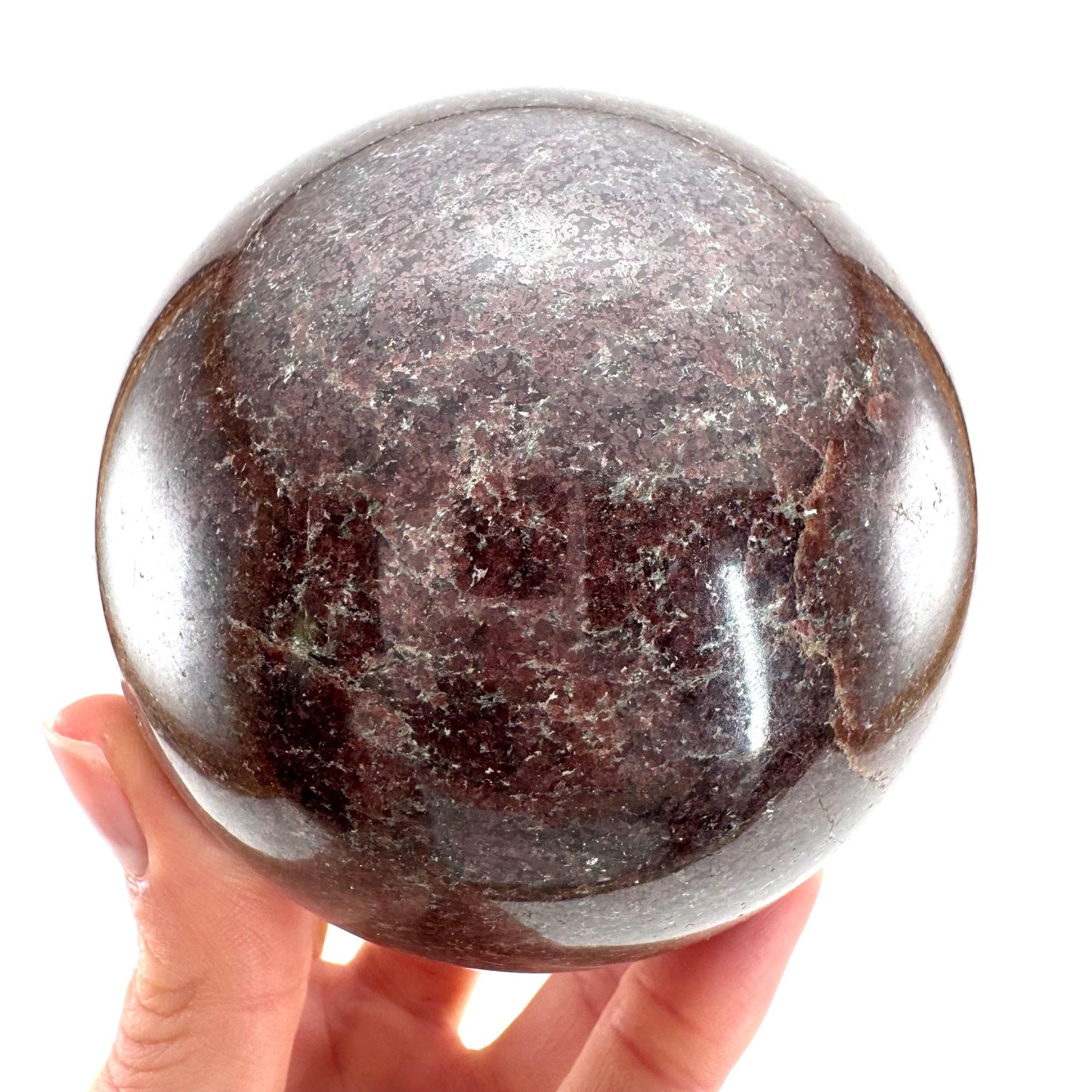 XL Garnet Sphere | red garnet, crystal ball, crystal orb, root chakra, polished garnet