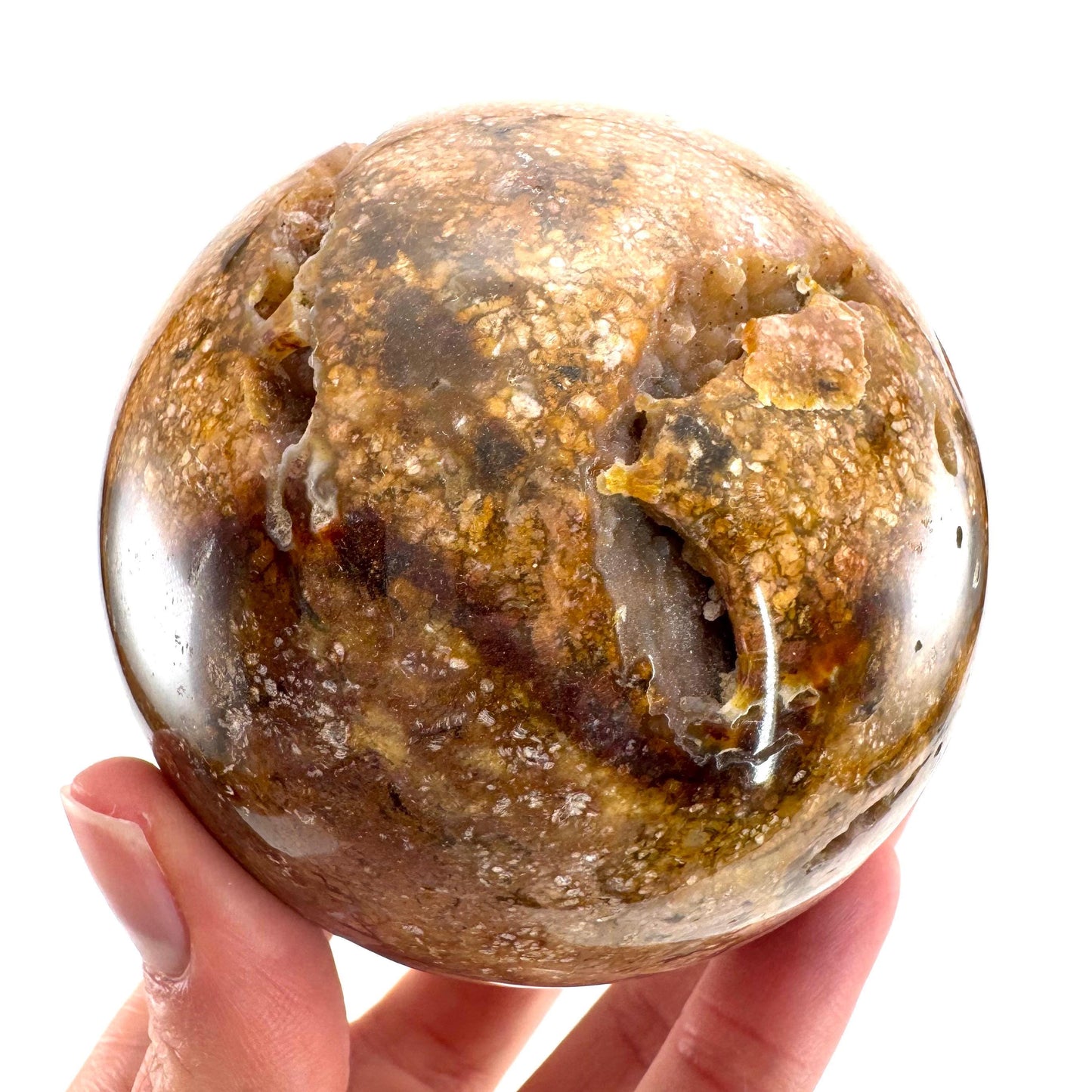 Druzy Jasper sphere | crystal ball, ocean jasper, polished druzy jasper, ocean jasper ball, polished crystal orb