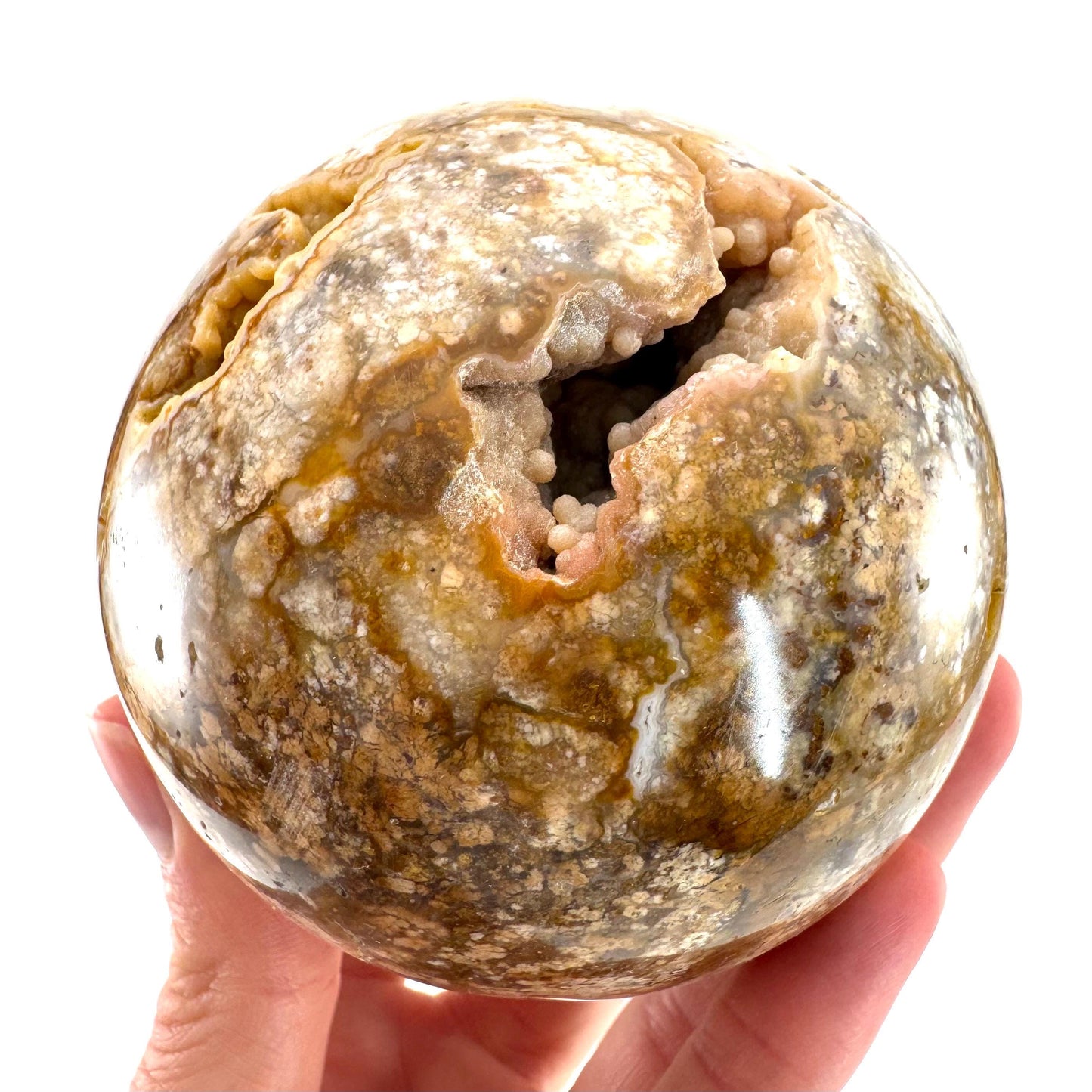 Druzy Jasper sphere | crystal ball, ocean jasper, polished druzy jasper, ocean jasper ball, polished crystal orb