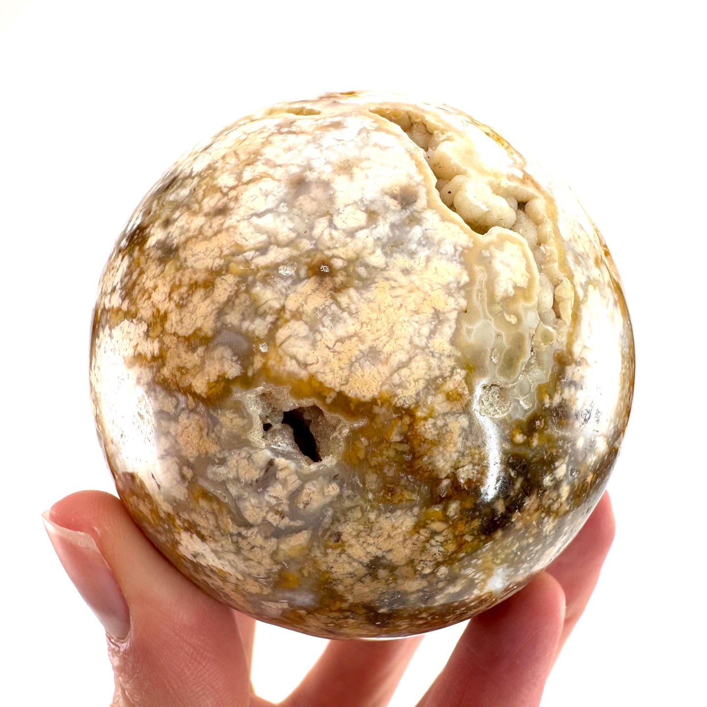 Druzy Jasper sphere | crystal ball, ocean jasper, polished druzy jasper, ocean jasper ball, polished crystal orb