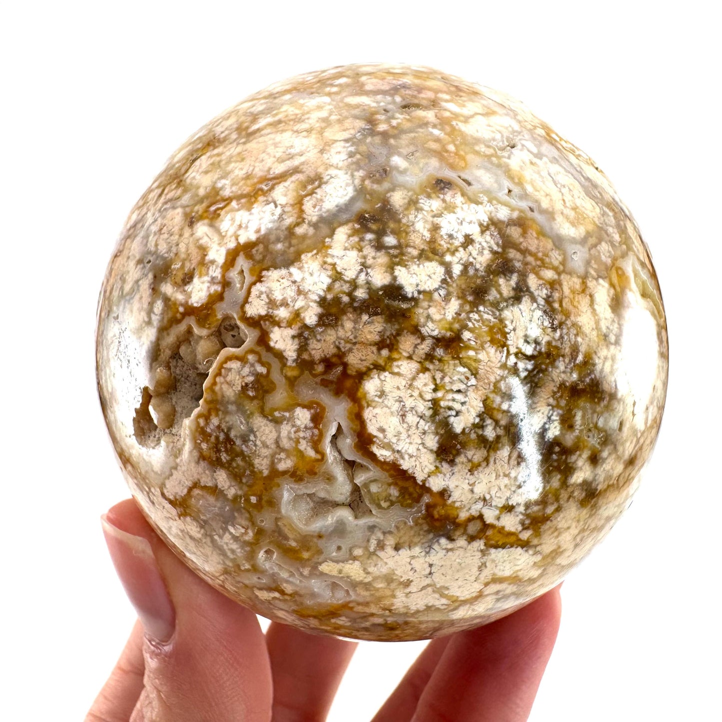 Druzy Jasper sphere | crystal ball, ocean jasper, polished druzy jasper, ocean jasper ball, polished crystal orb