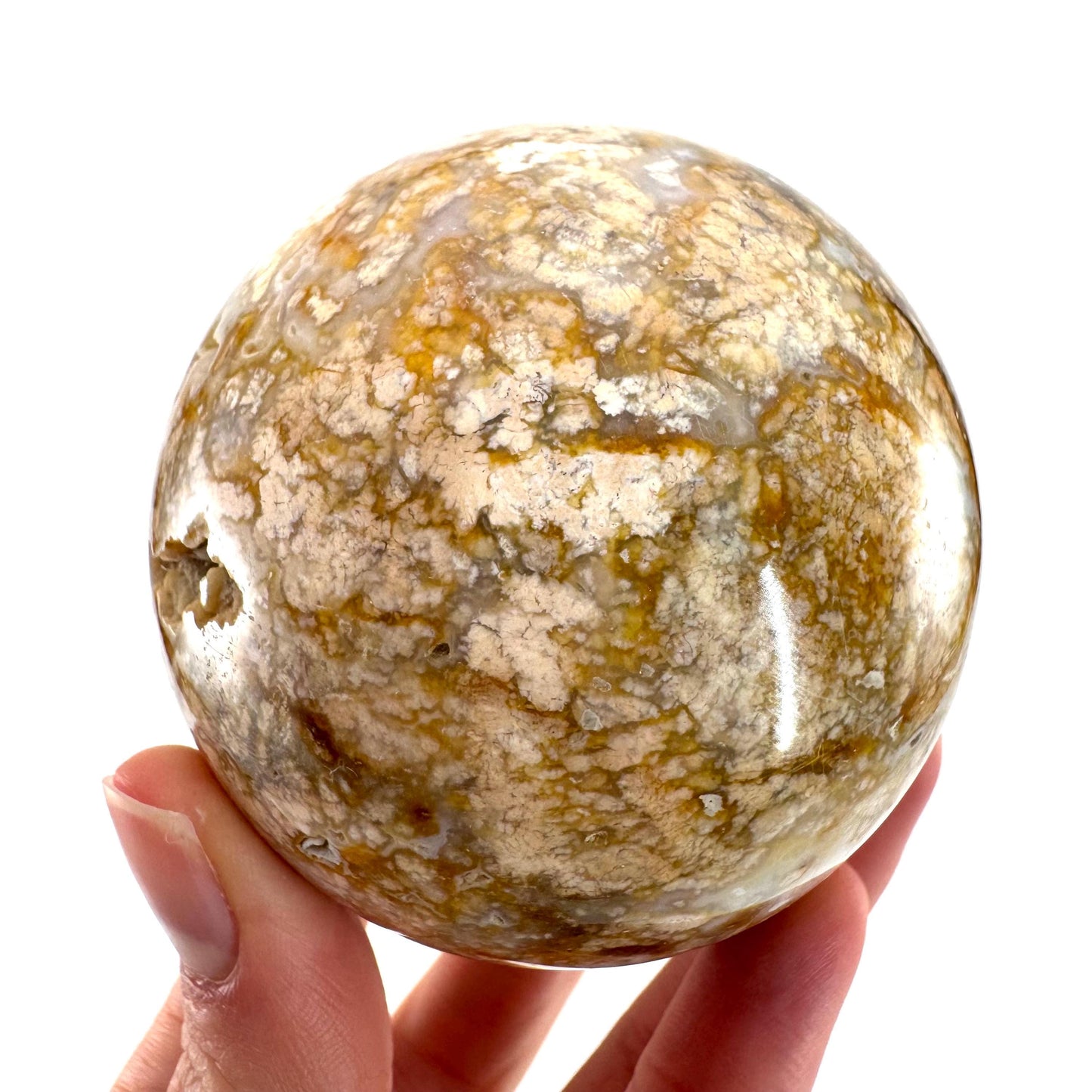 Druzy Jasper sphere | crystal ball, ocean jasper, polished druzy jasper, ocean jasper ball, polished crystal orb