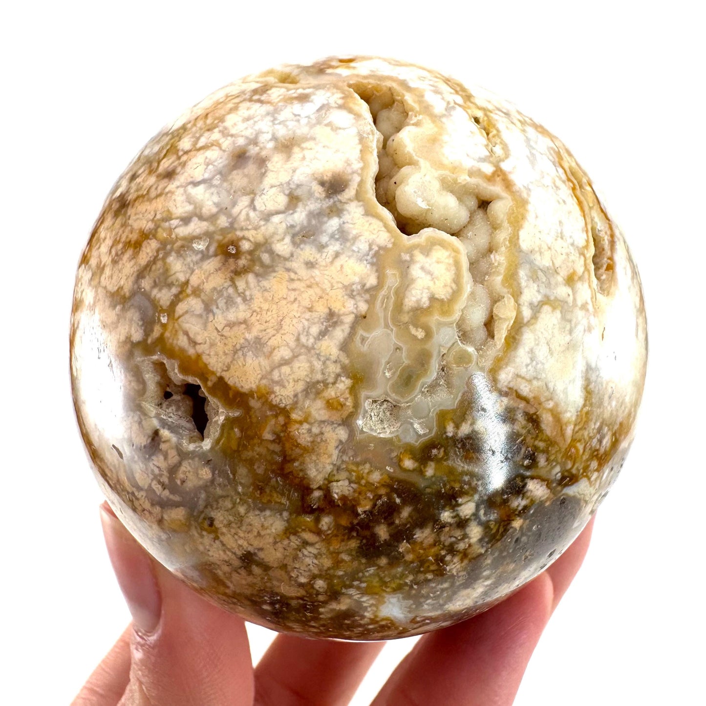 Druzy Jasper sphere | crystal ball, ocean jasper, polished druzy jasper, ocean jasper ball, polished crystal orb