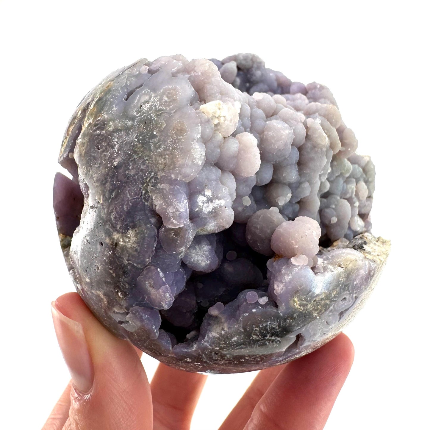 Grape Agate Sphere | purple grape agate crystal ball, grape agate cluster, crystal sphere