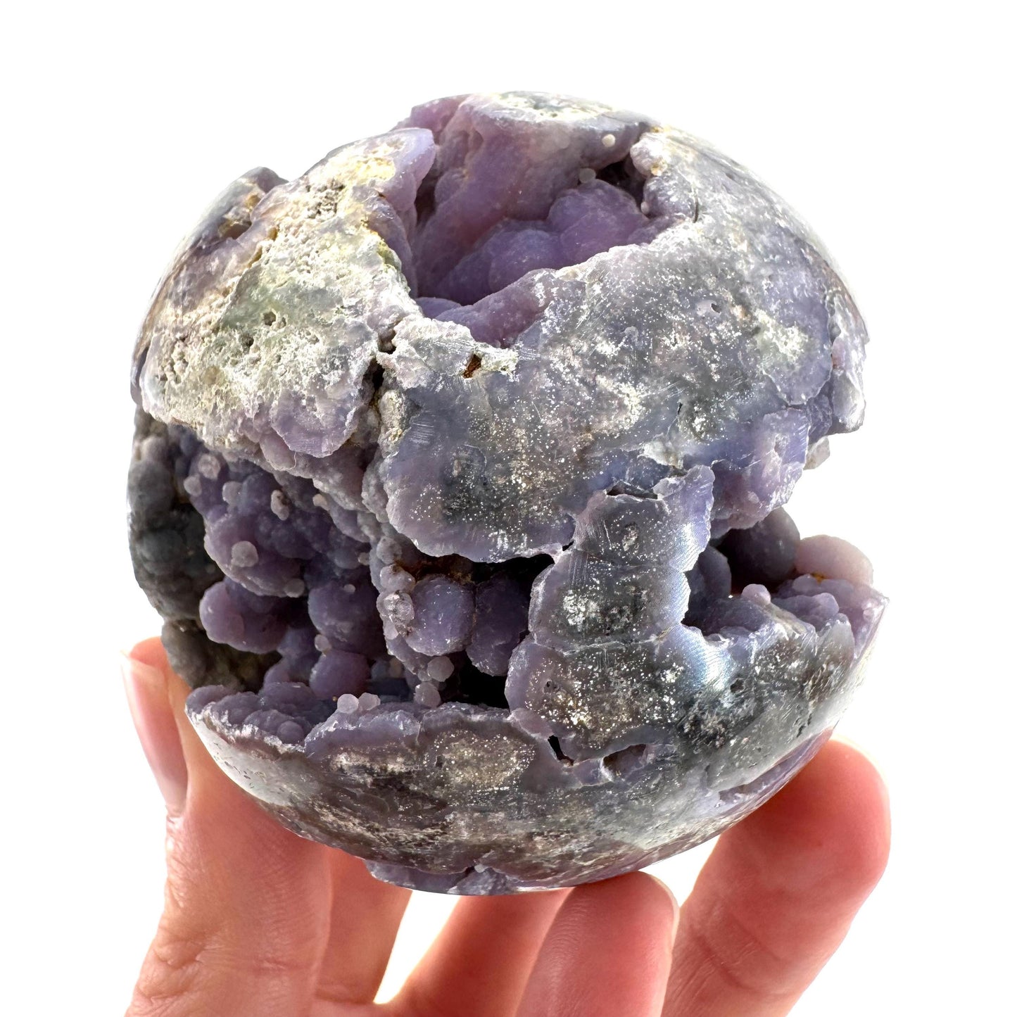 Grape Agate Sphere | purple grape agate crystal ball, grape agate cluster, crystal sphere