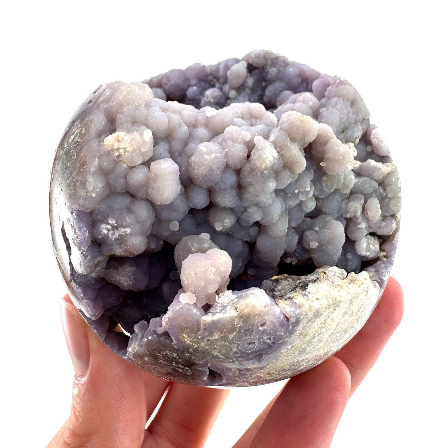 Grape Agate Sphere | purple grape agate crystal ball, grape agate cluster, crystal sphere