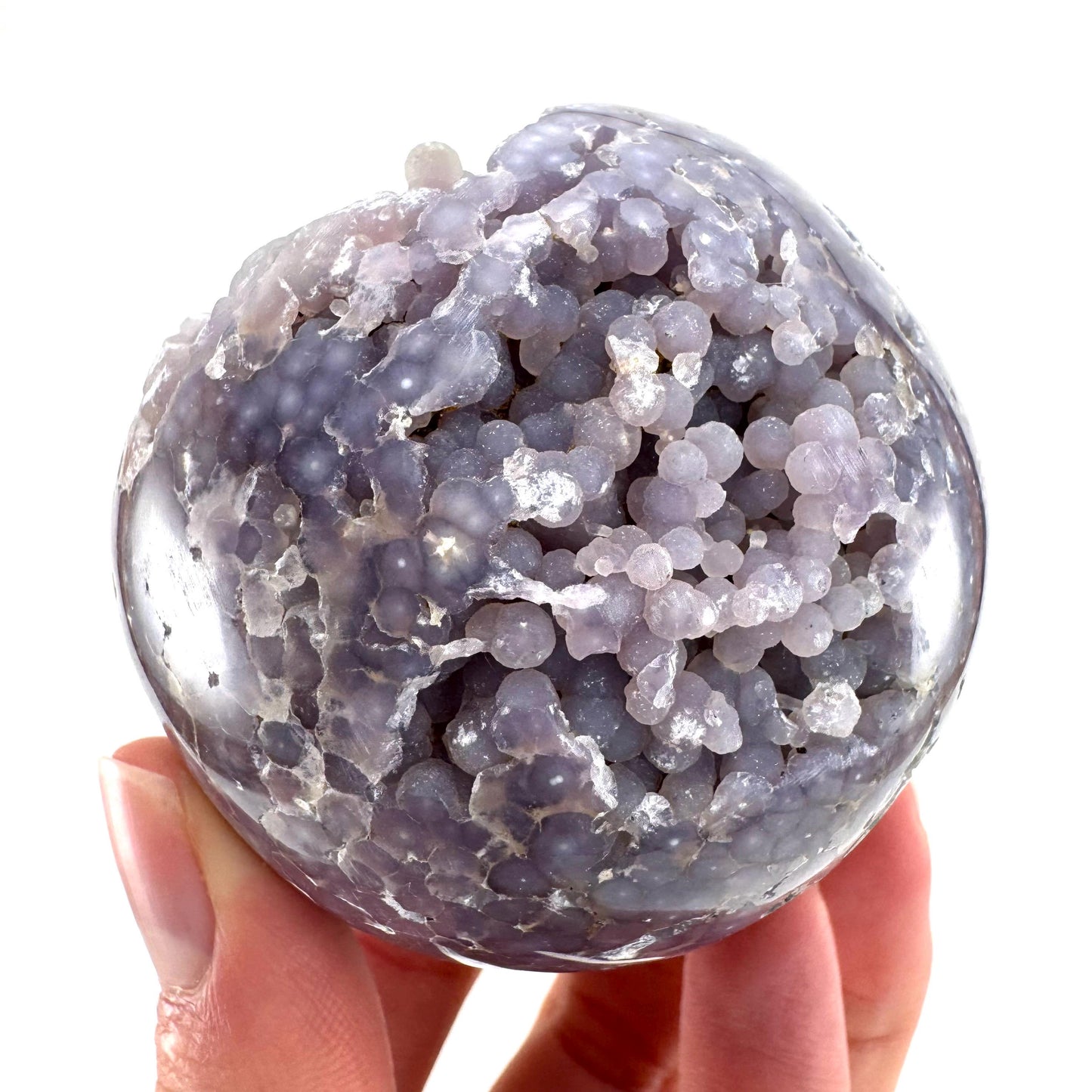 Grape Agate Sphere | purple grape agate crystal ball, grape agate cluster, crystal sphere