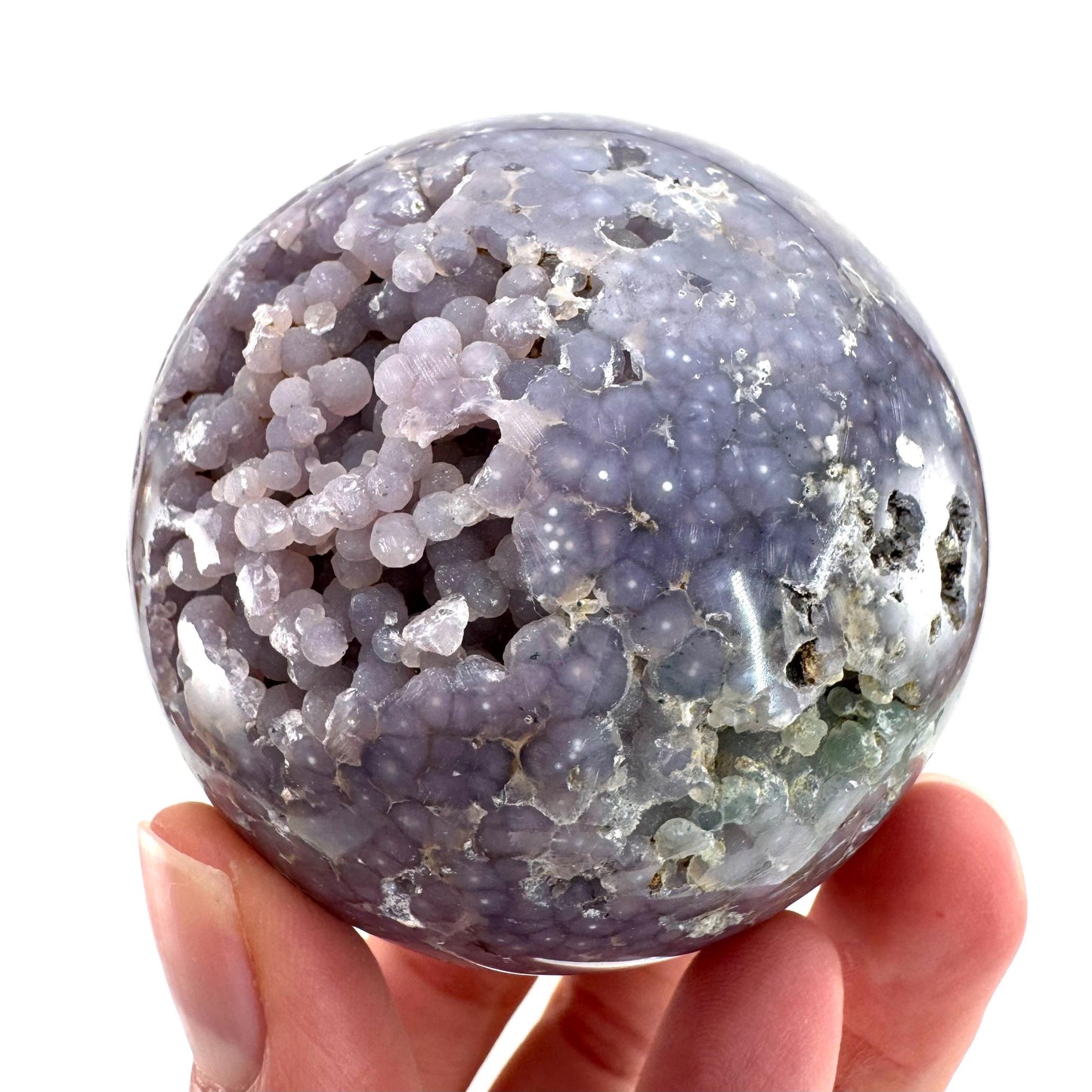 Grape Agate Sphere | purple grape agate crystal ball, grape agate cluster, crystal sphere