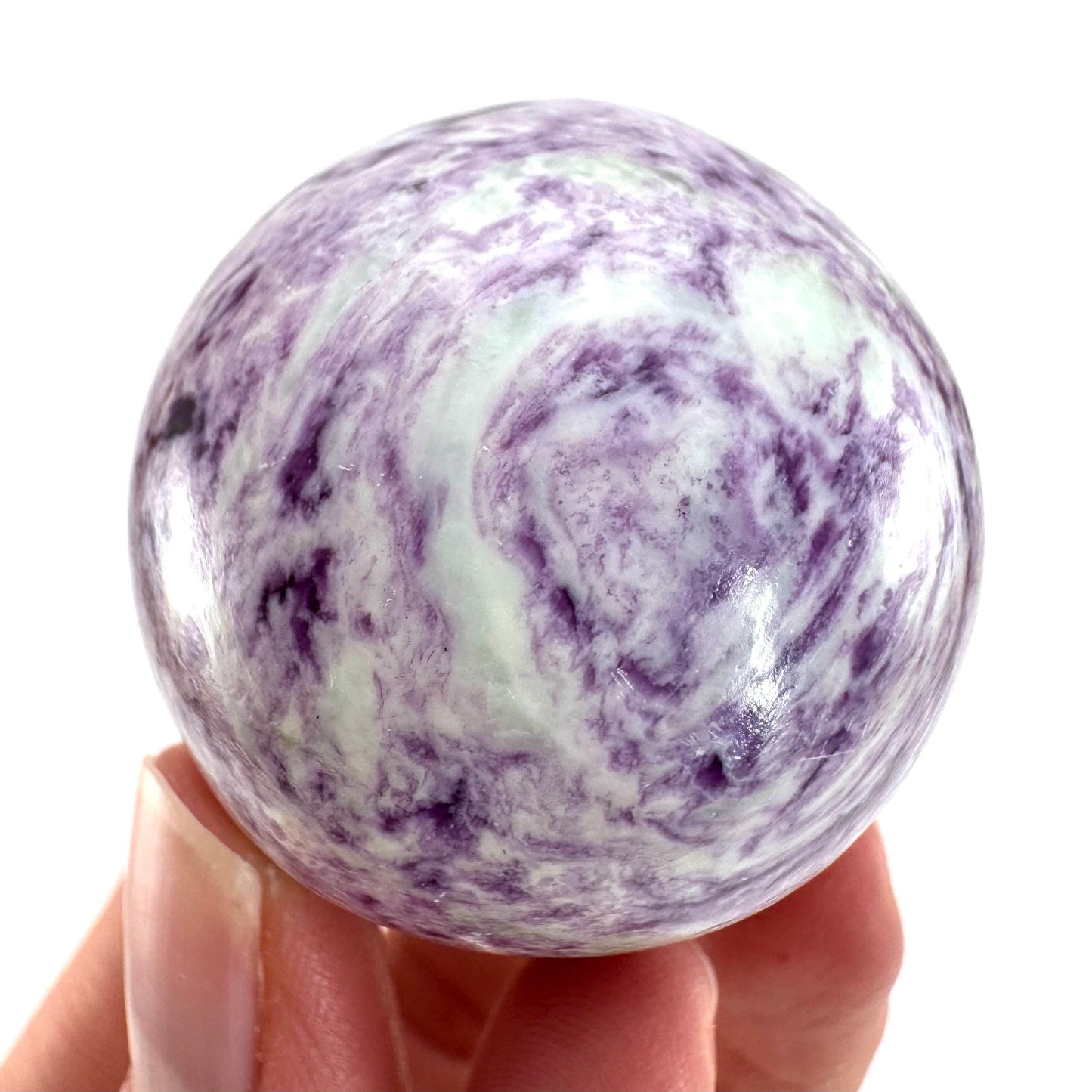 Kammererite Sphere | polished kammererite crystal ball, crystal sphere, natural kammererite