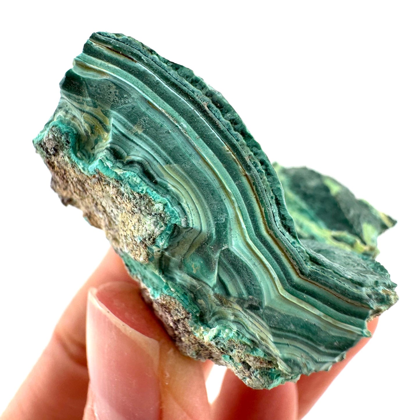 Chrysocolla & Malachite (DR Congo) | botryoidal chrysocolla crystal, mineral specimen
