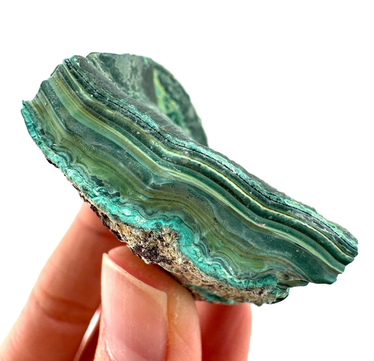 Chrysocolla & Malachite (DR Congo) | botryoidal chrysocolla crystal, mineral specimen