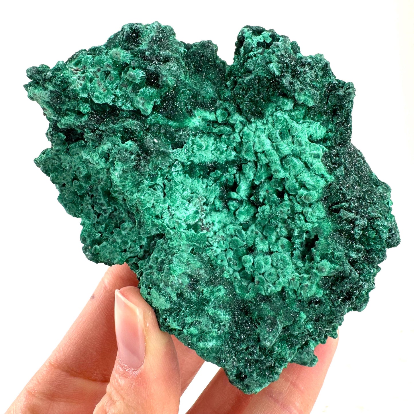 Fibrous Malachite (DR Congo) | raw green malachite crystal, mineral specimen