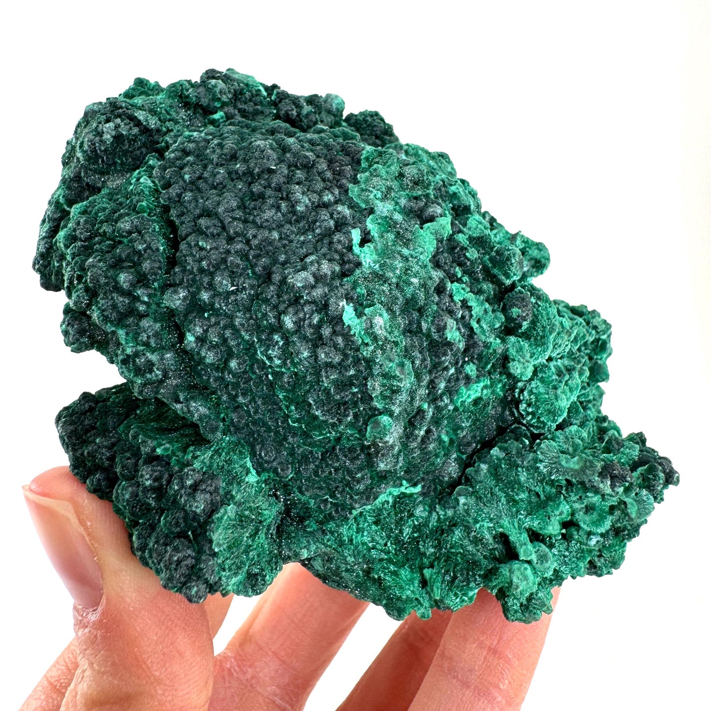 Fibrous Malachite (DR Congo) | raw green malachite crystal, mineral specimen