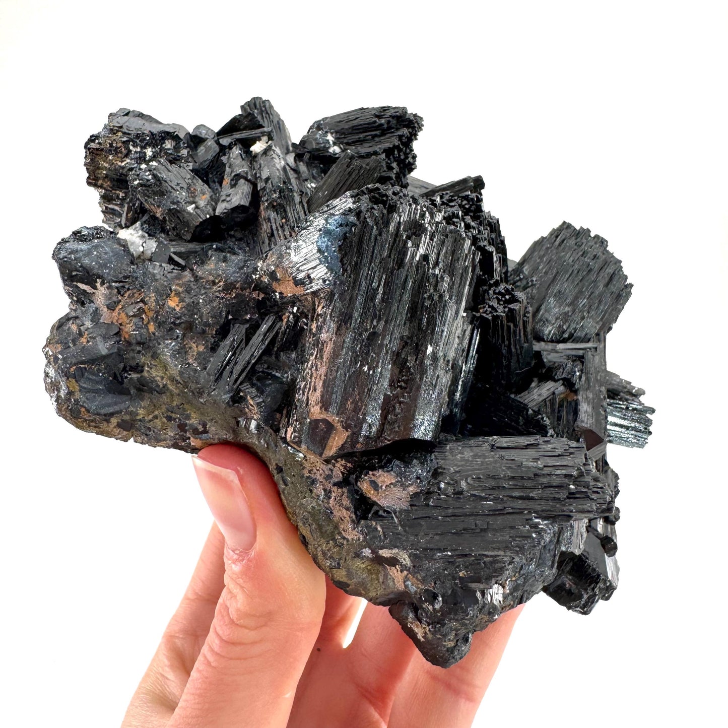 XL Black Tourmaline Cluster | high quality raw black tourmaline crystal, protection stone