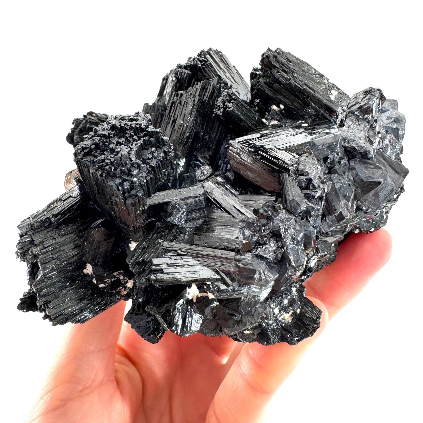 XL Black Tourmaline Cluster | high quality raw black tourmaline crystal, protection stone