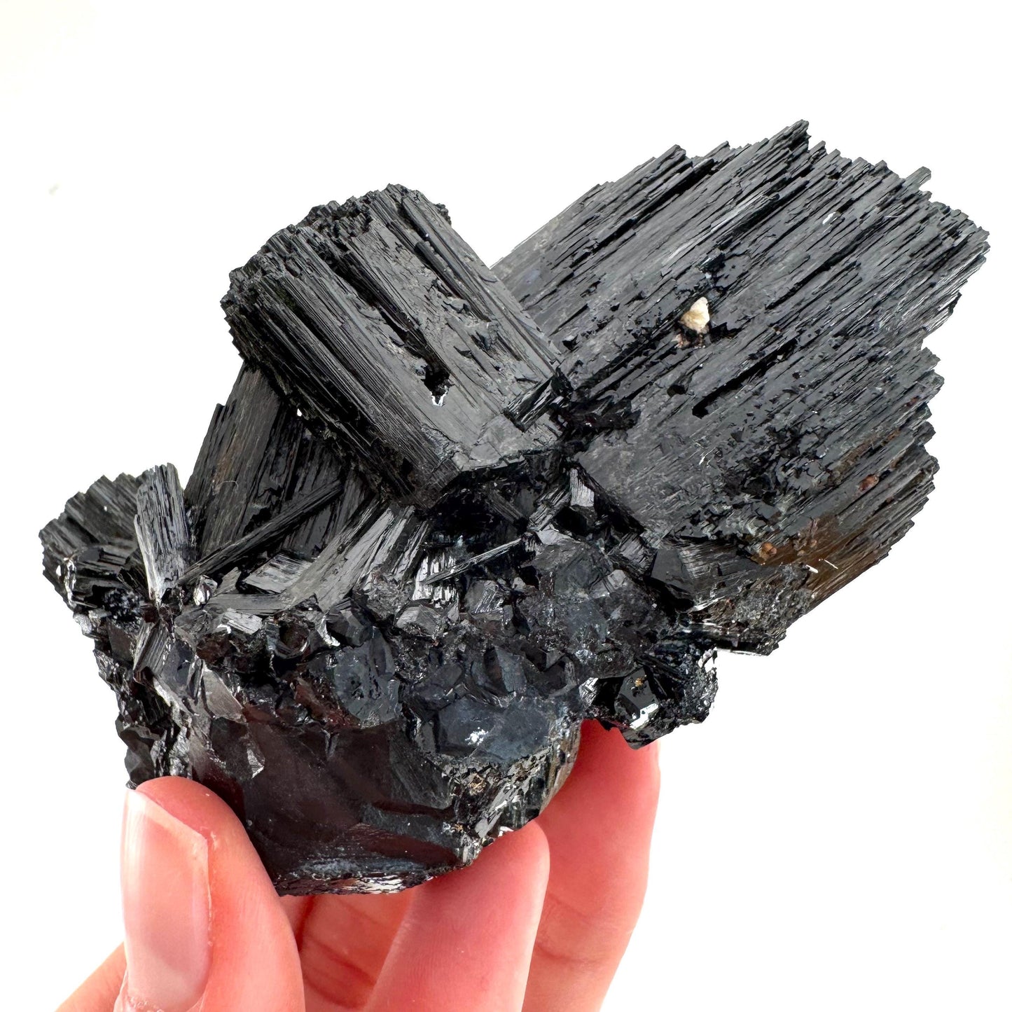 Raw Black Tourmaline Crystal Cluster | Namibia Protection Stone