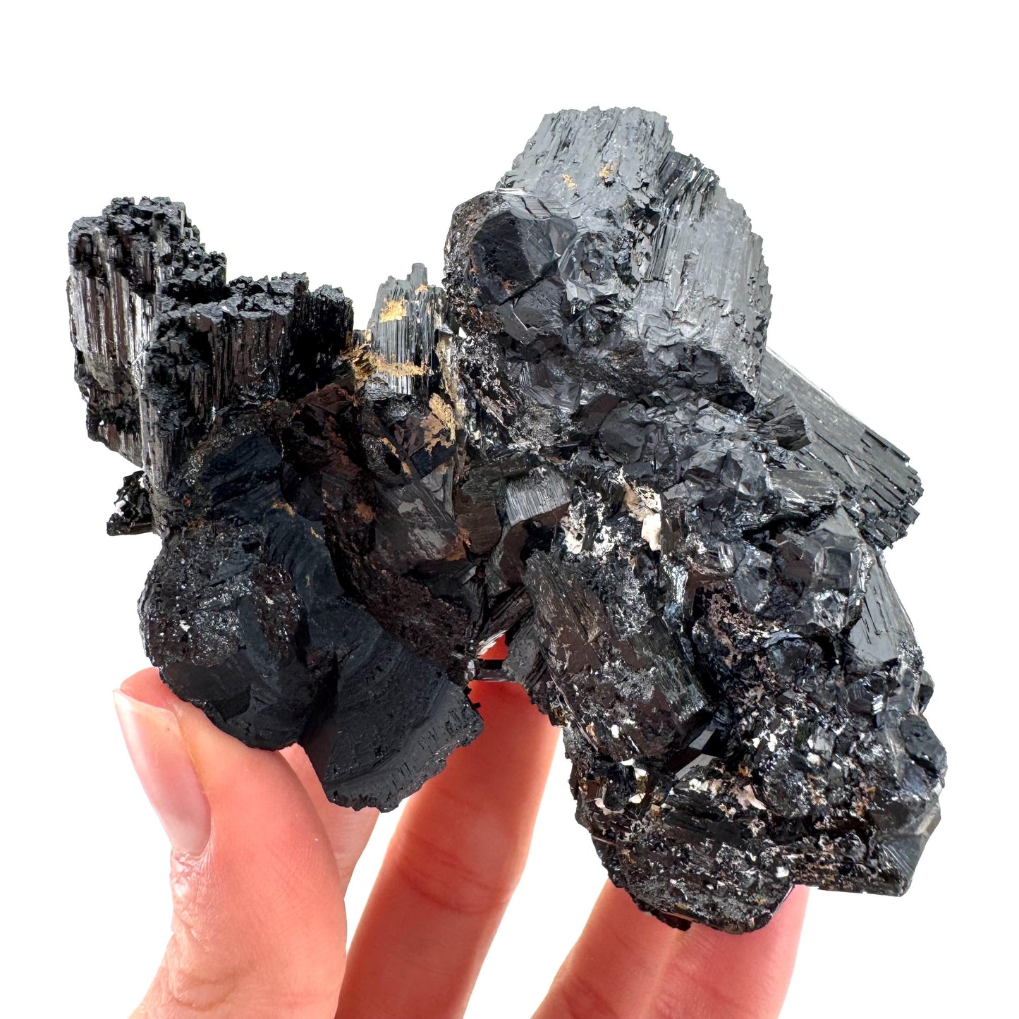 Black Tourmaline Cluster | Namibian Raw Crystal Protection Stone