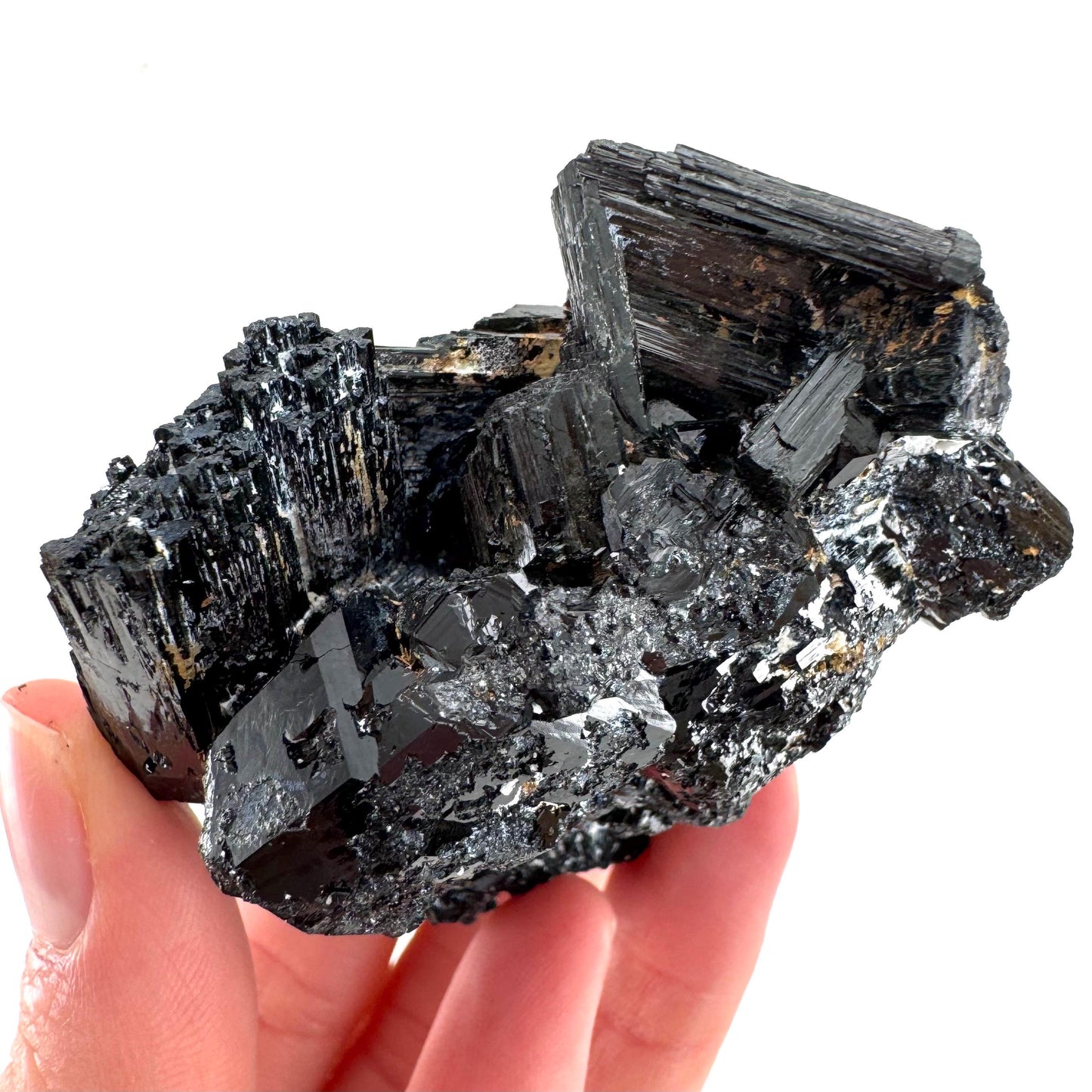Black Tourmaline Cluster | Namibian Raw Crystal Protection Stone