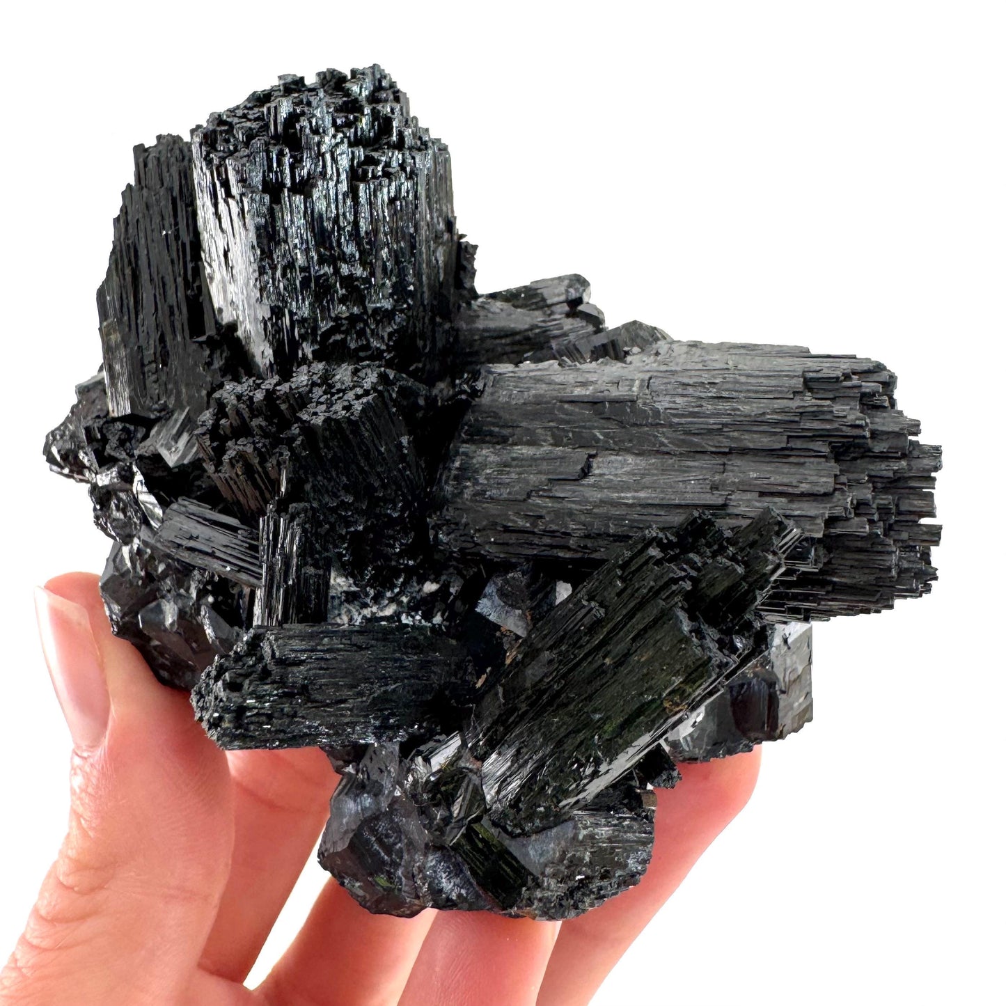 Black Tourmaline Cluster | Namibian Raw Crystal Protection Stone