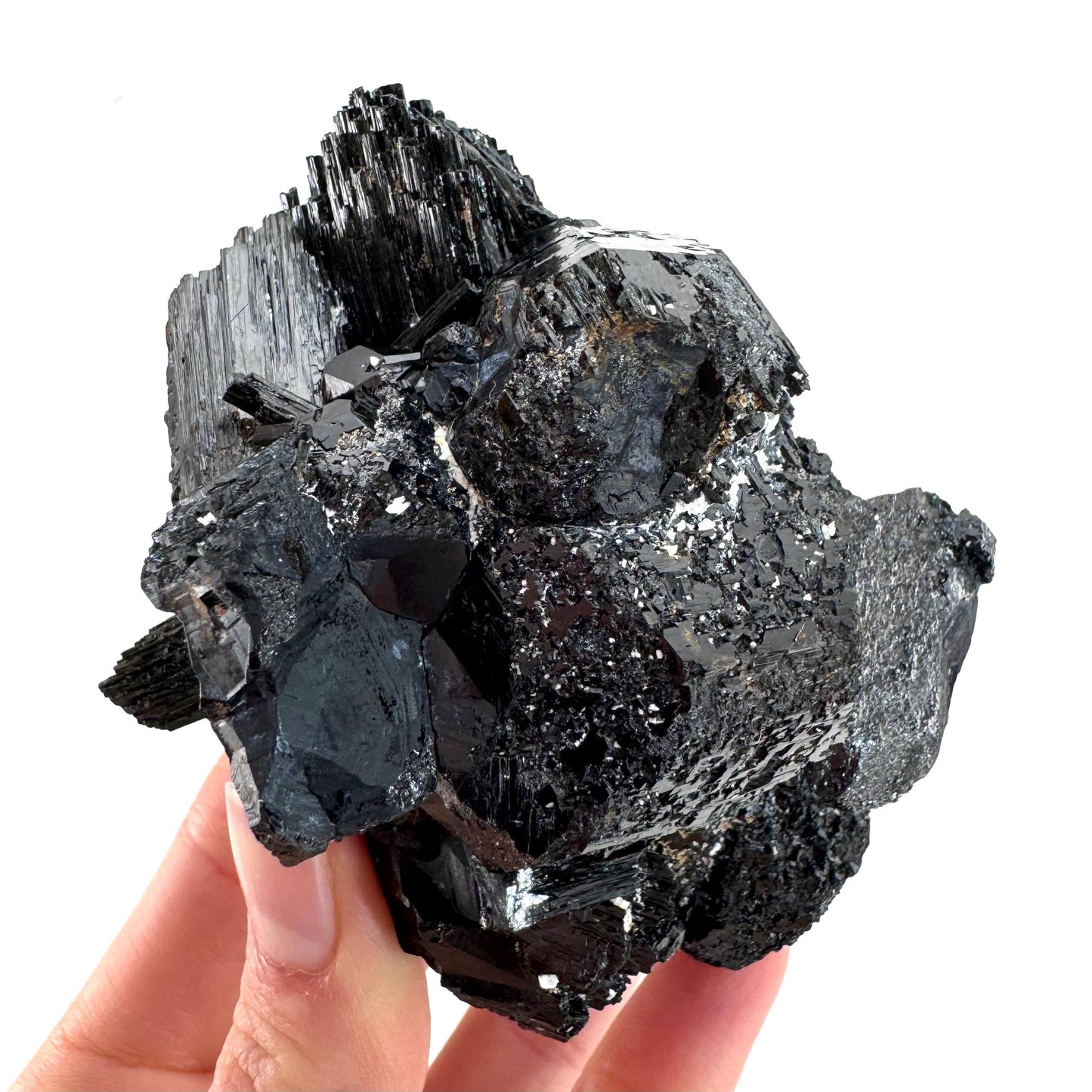 Black Tourmaline Cluster | Namibian Raw Crystal Protection Stone