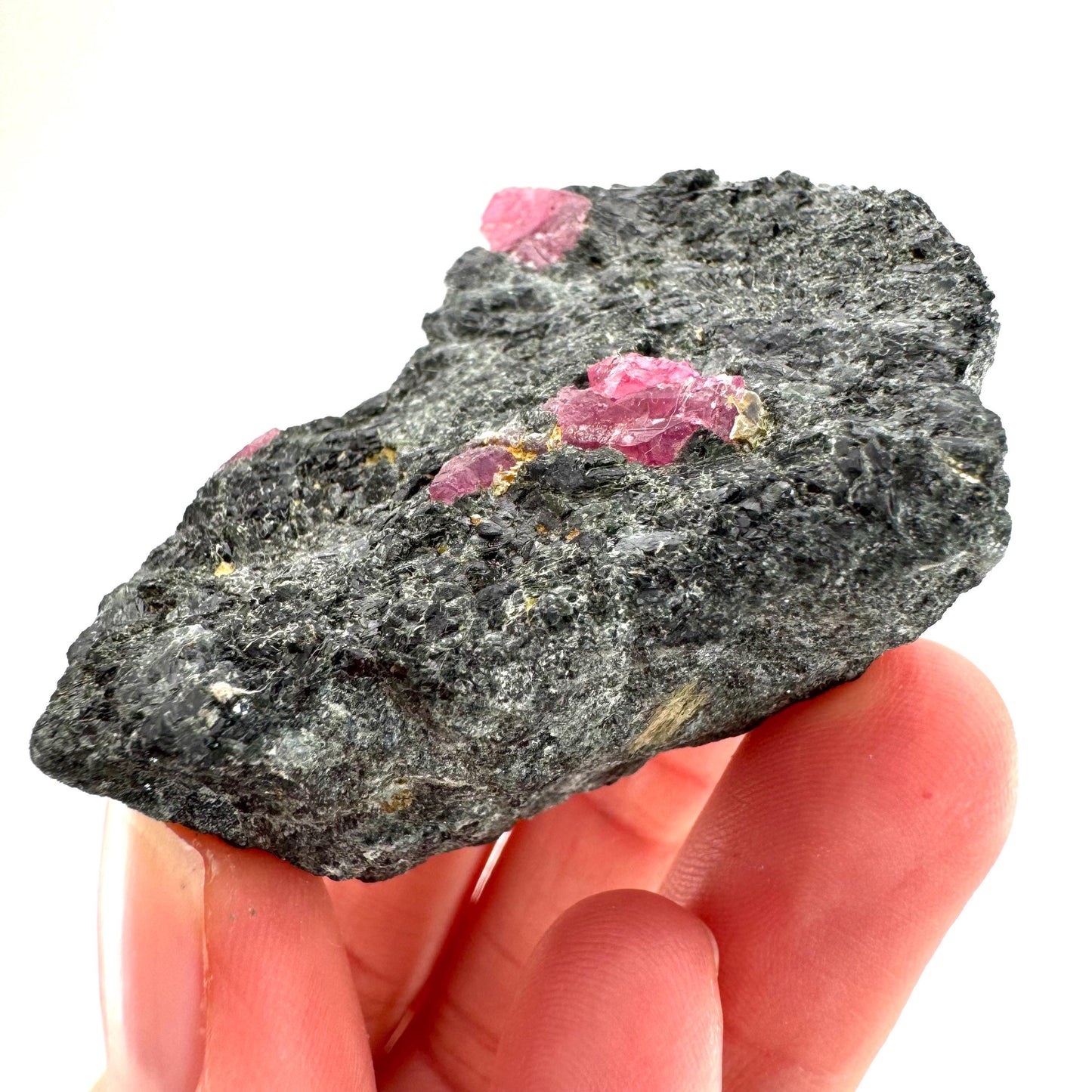 Ruby on Matrix | genuine raw red ruby crystal, natural mineral specimen