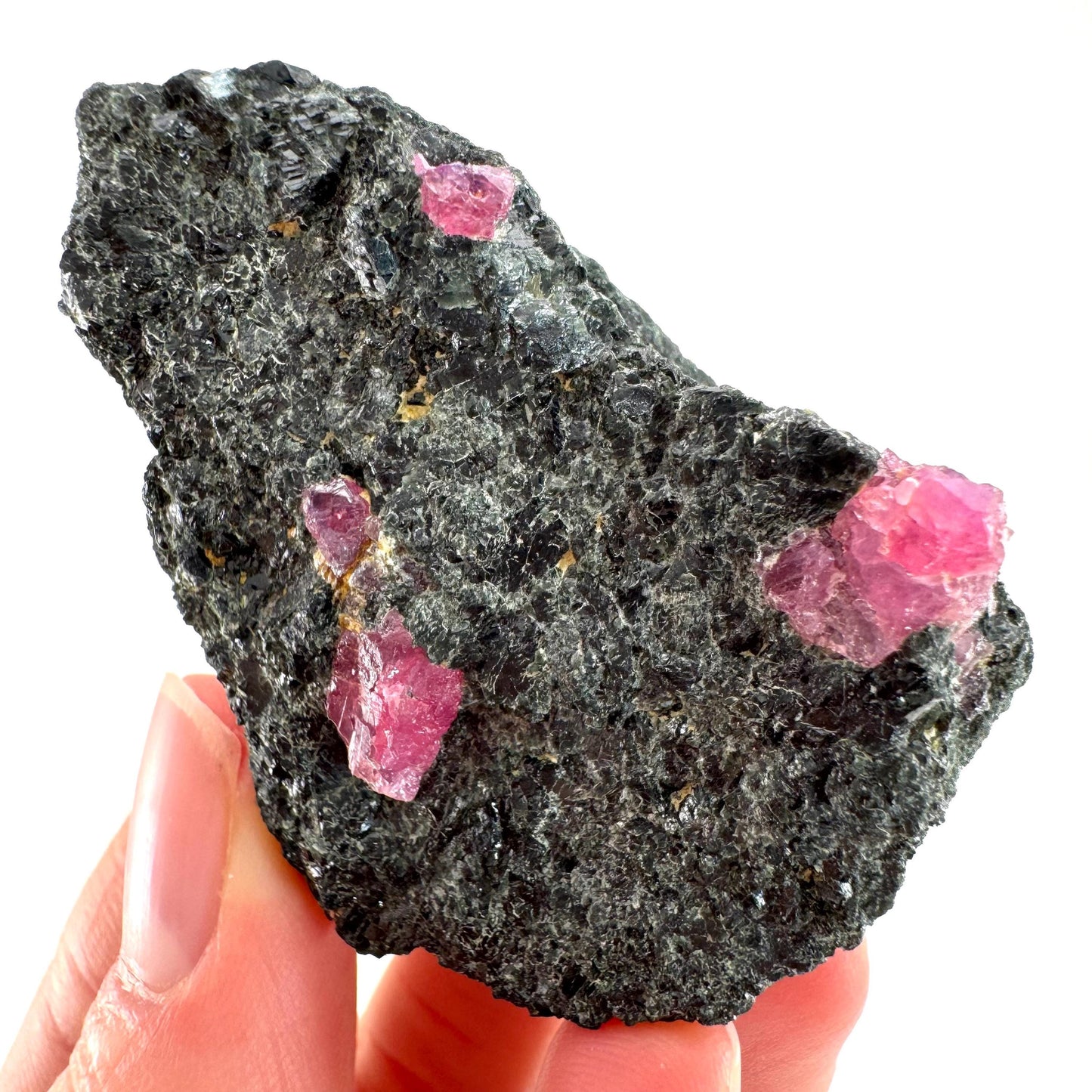 Ruby on Matrix | genuine raw red ruby crystal, natural mineral specimen