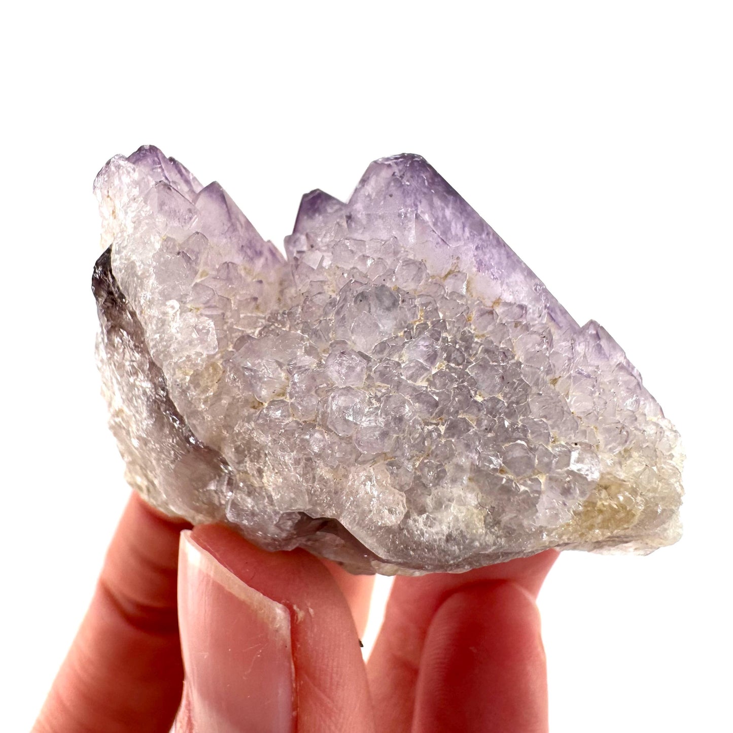Spirit Quartz Crystal | raw natural purple amethyst cactus quartz, mineral specimen